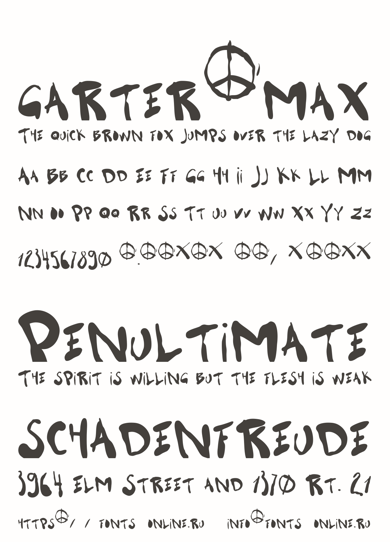 Шрифт garter_max