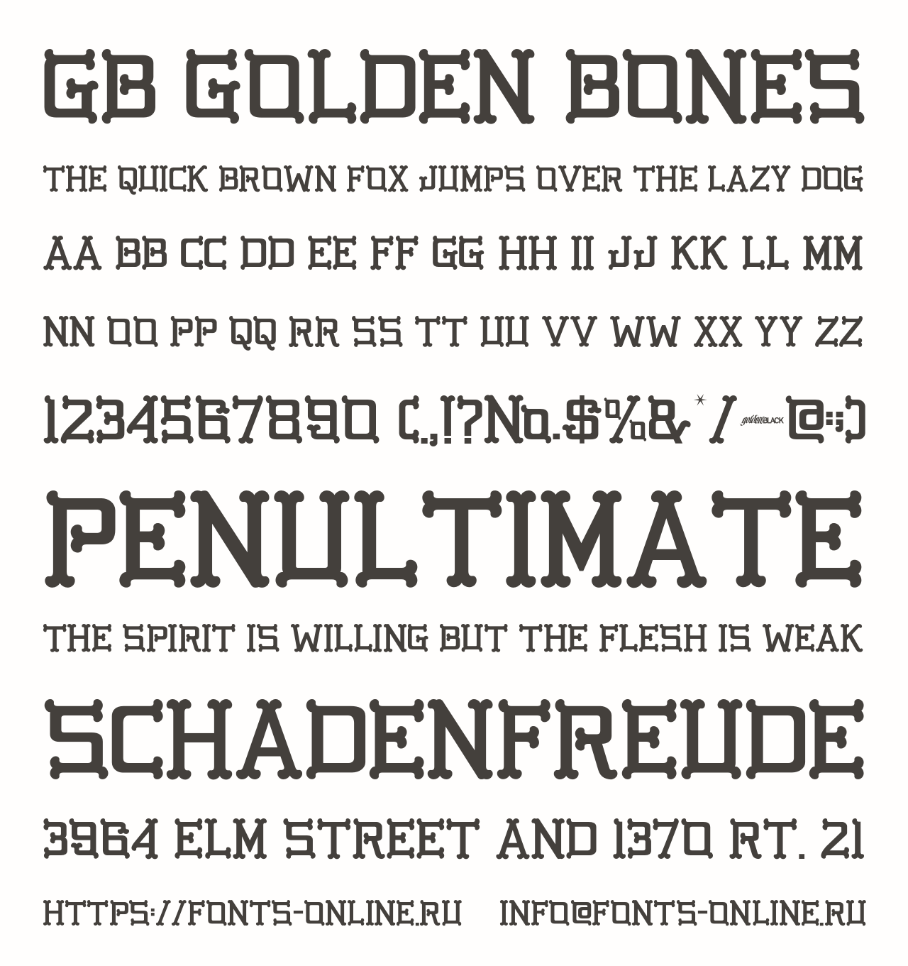 Шрифт GB Golden Bones