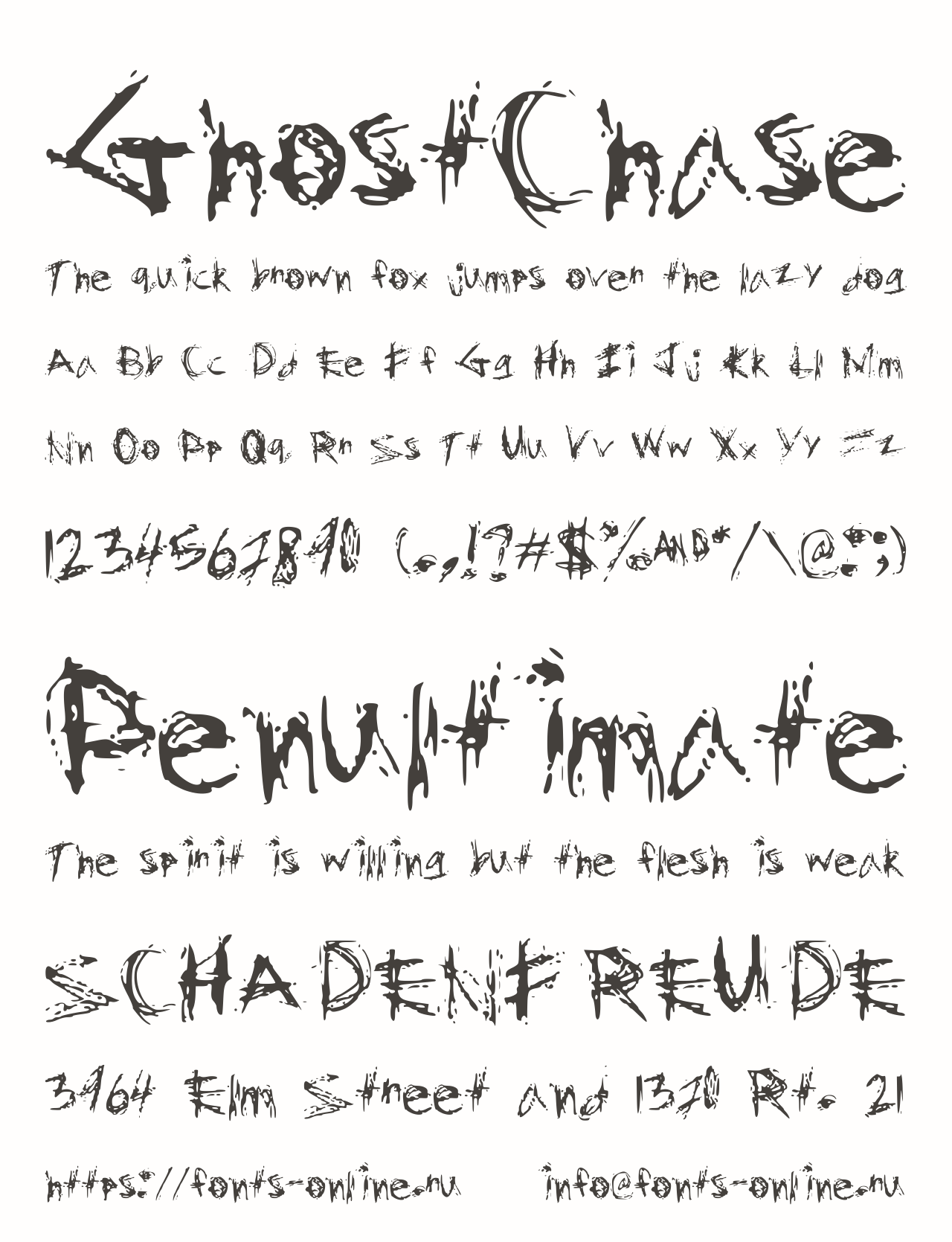 Шрифт GhostChase