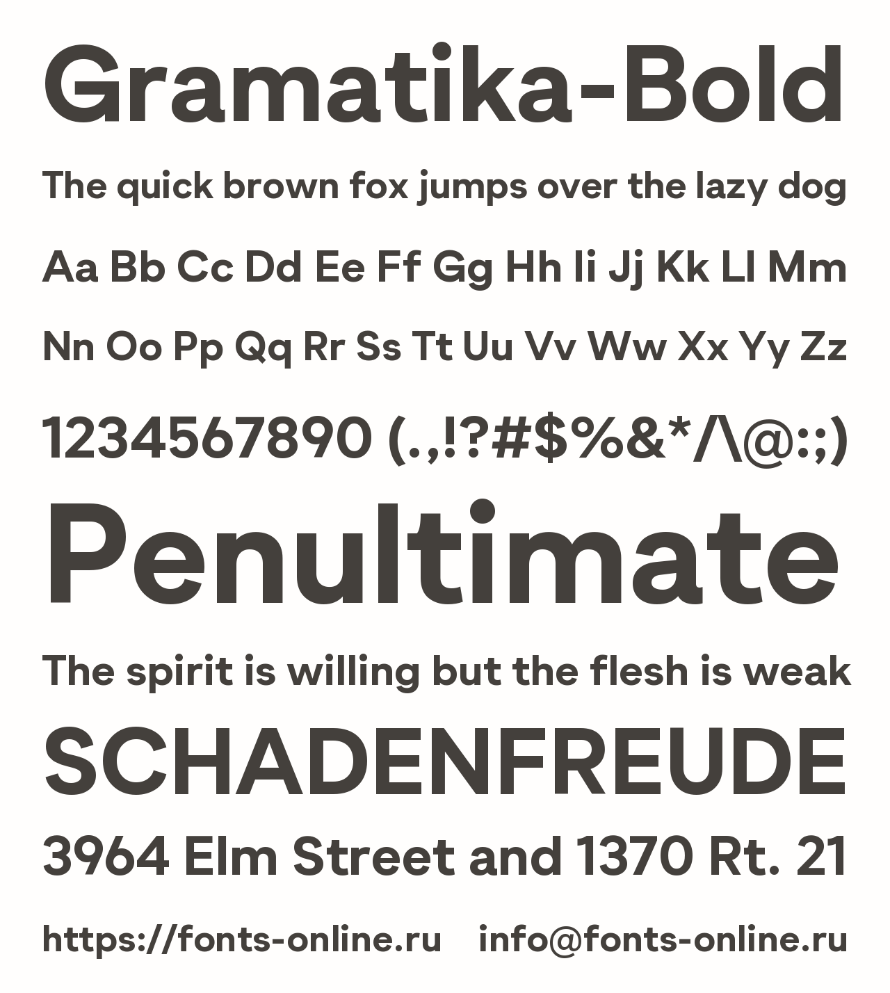 Шрифт Gramatika-Bold