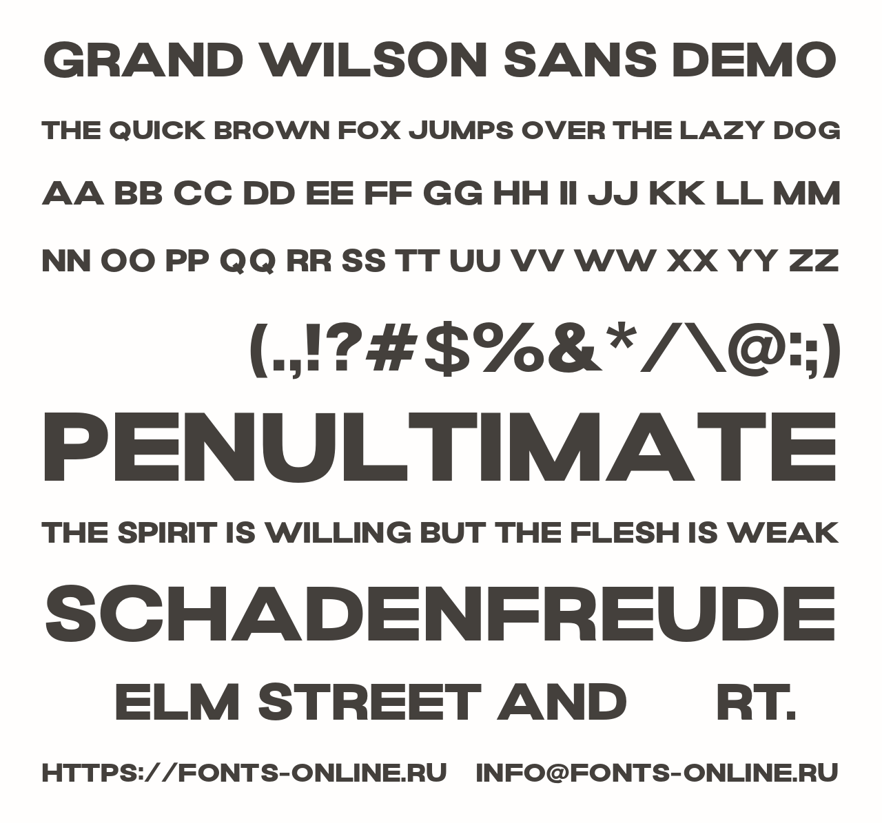 Шрифт Grand Wilson Sans DEMO