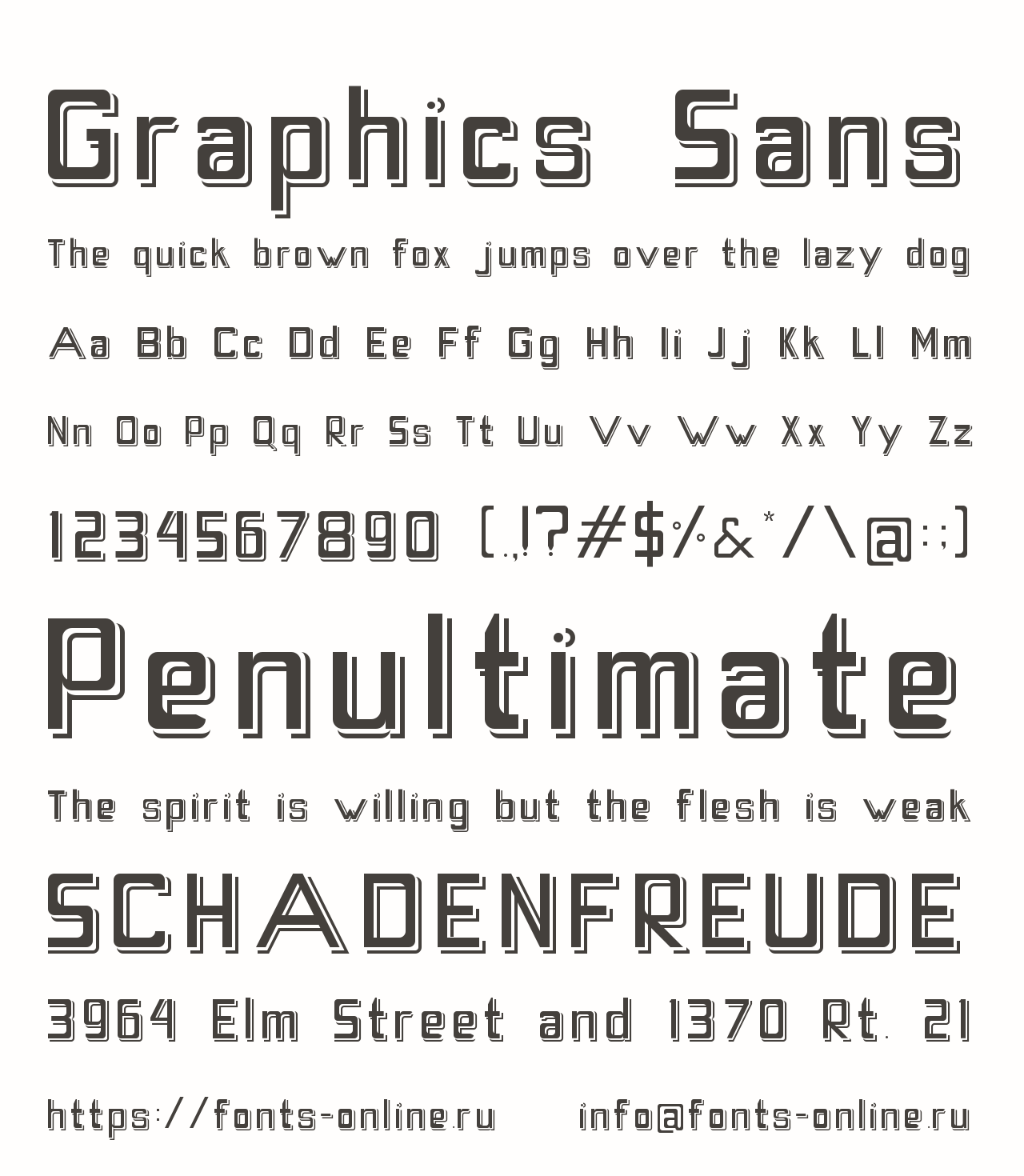 Шрифт Graphics Sans