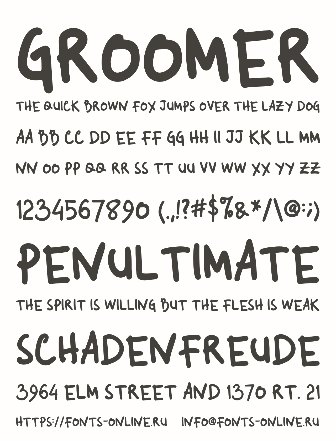 Шрифт Groomer