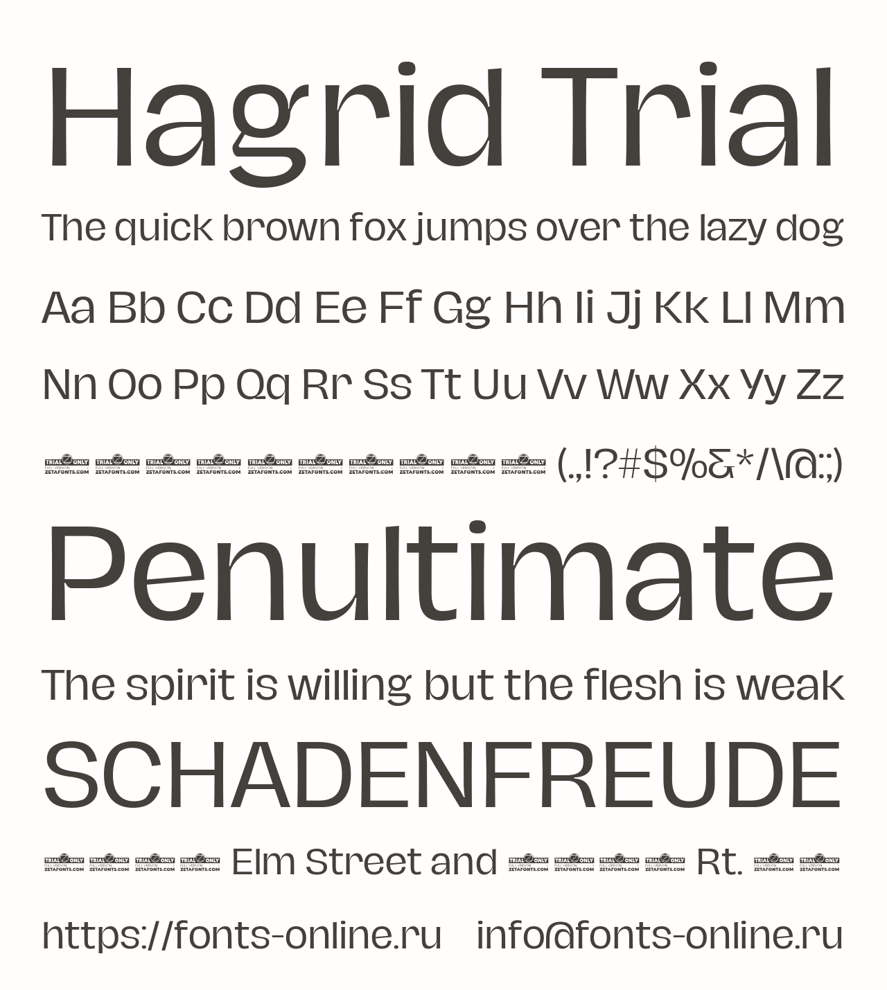 Шрифт Hagrid Trial