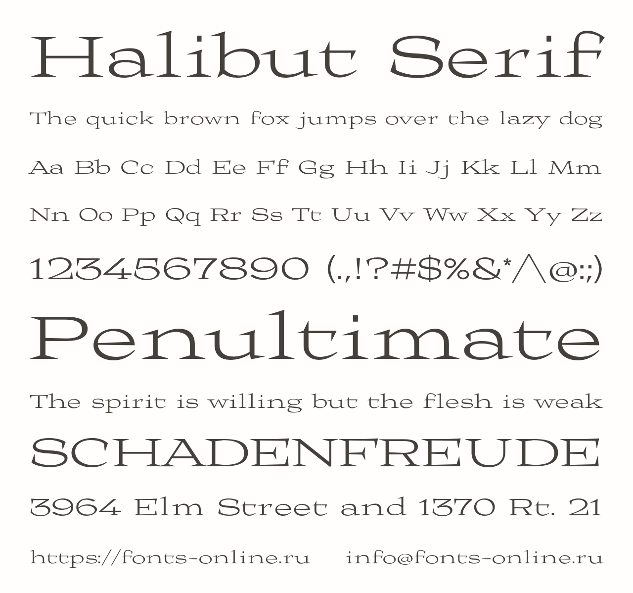 Шрифт Halibut Serif