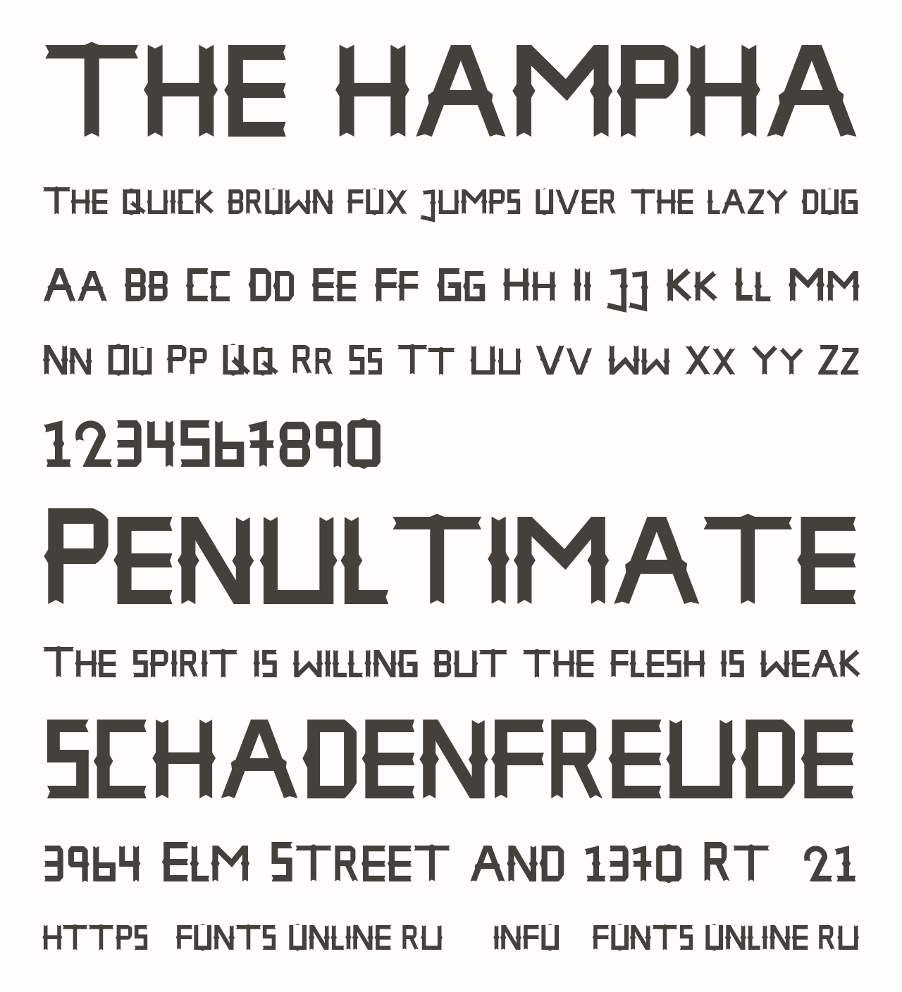 Шрифт THE HAMPHA