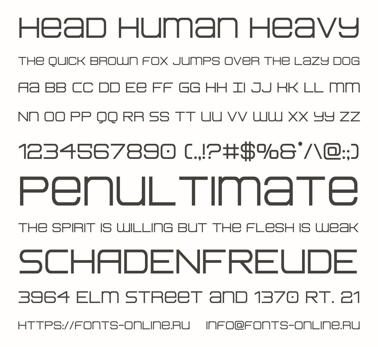 Шрифт Head Human Heavy