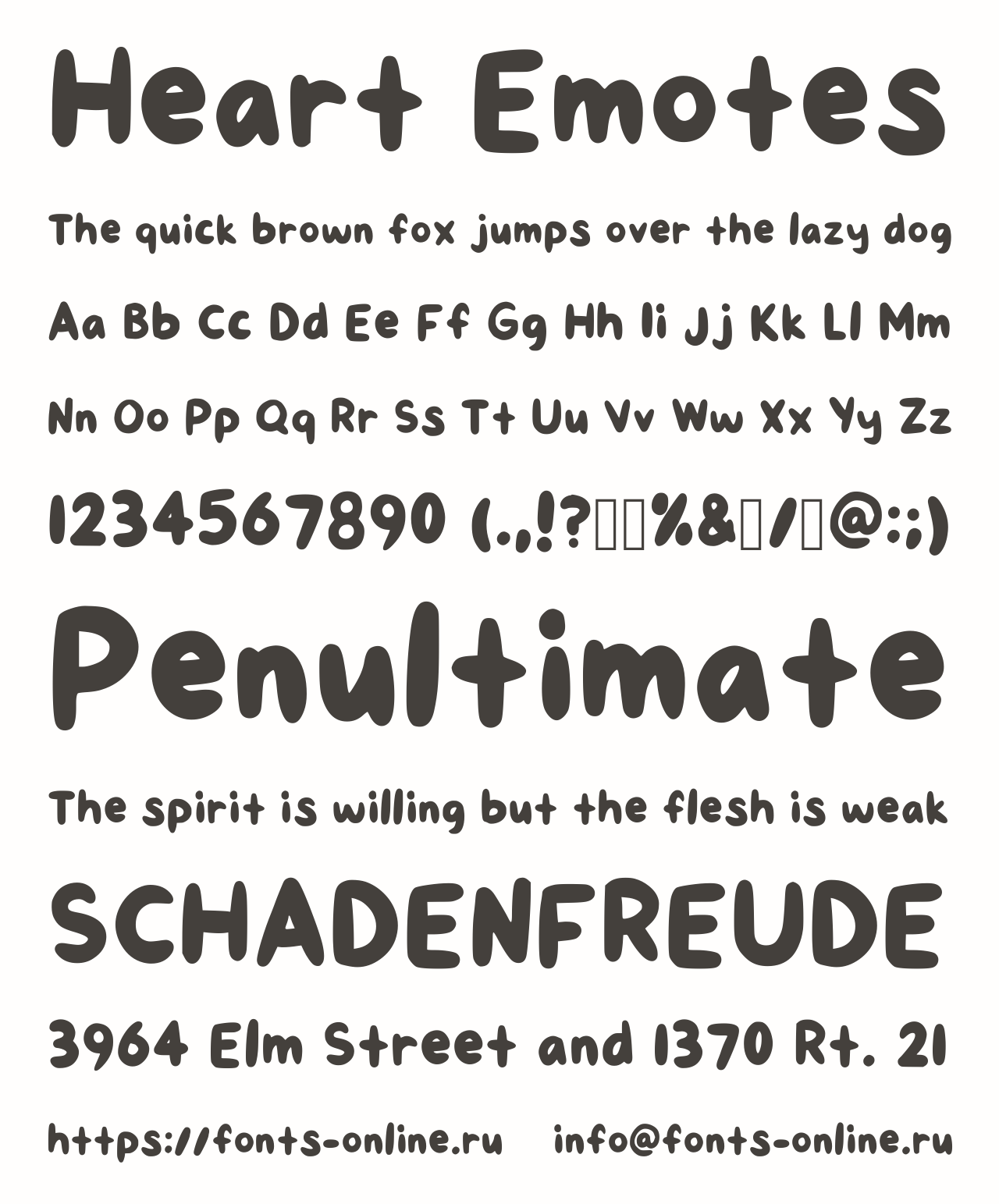 Шрифт Heart Emotes