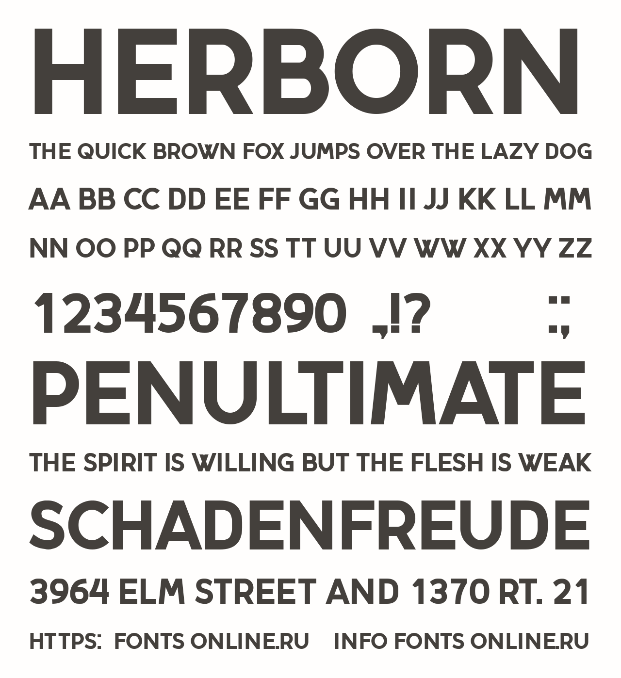 Шрифт Herborn