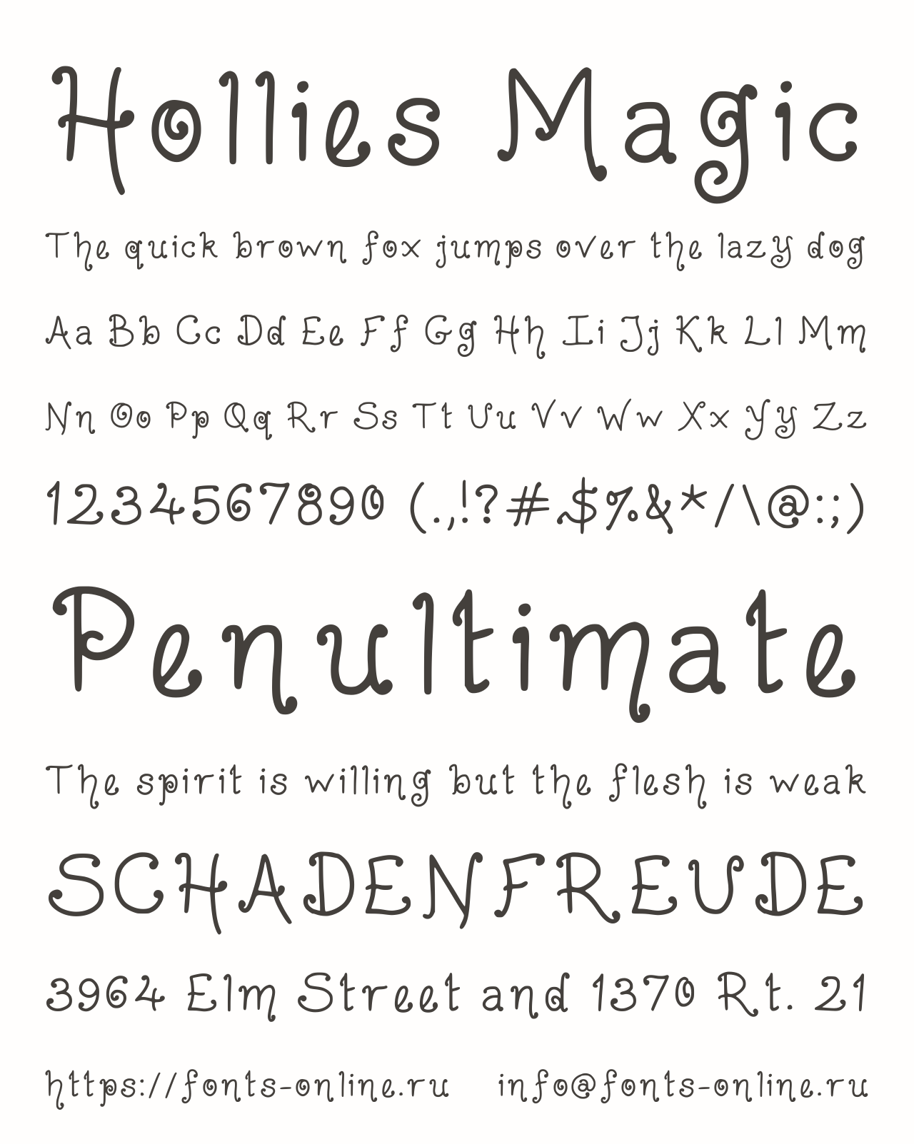 Шрифт Hollies Magic