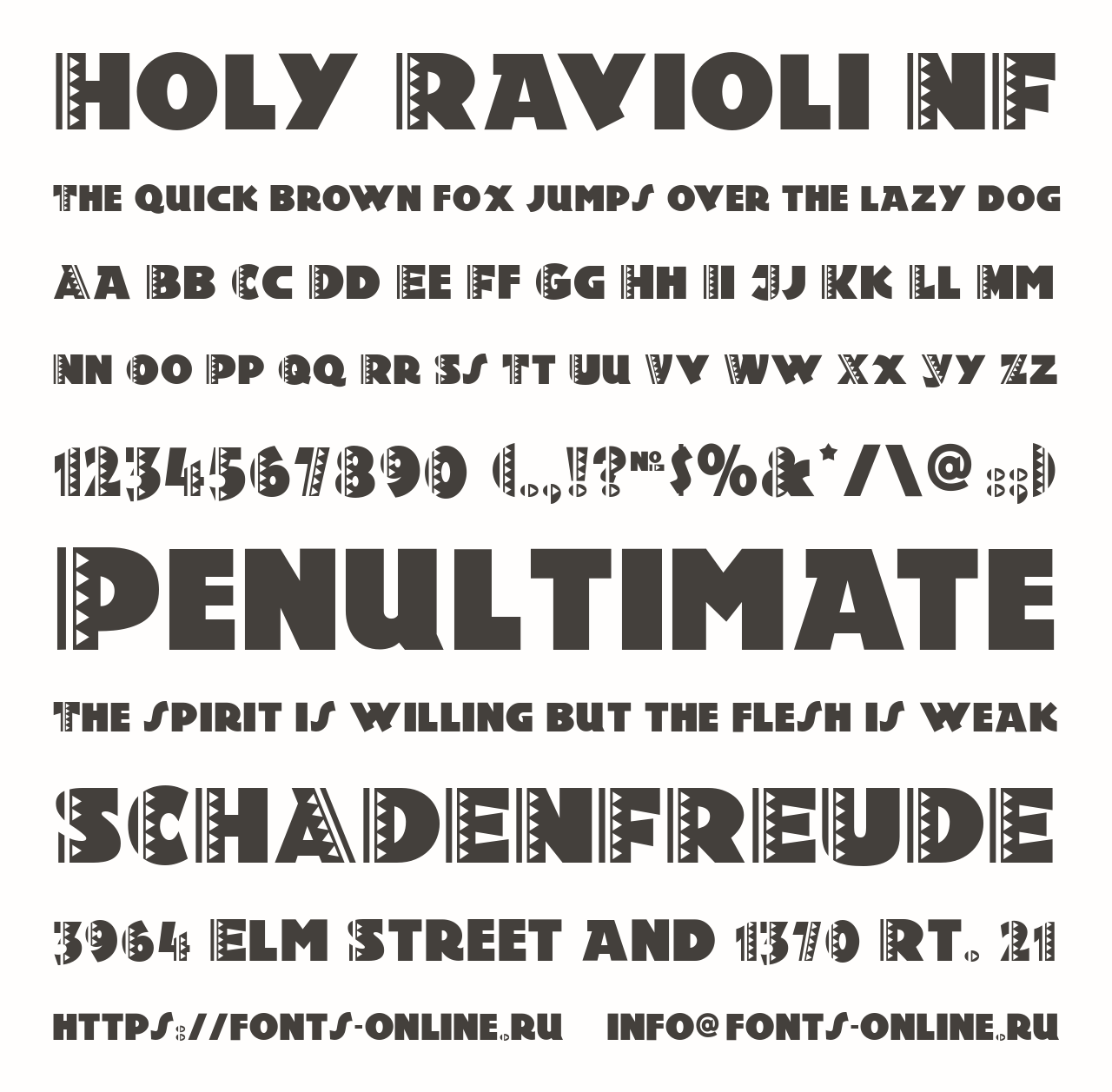Шрифт Holy Ravioli NF