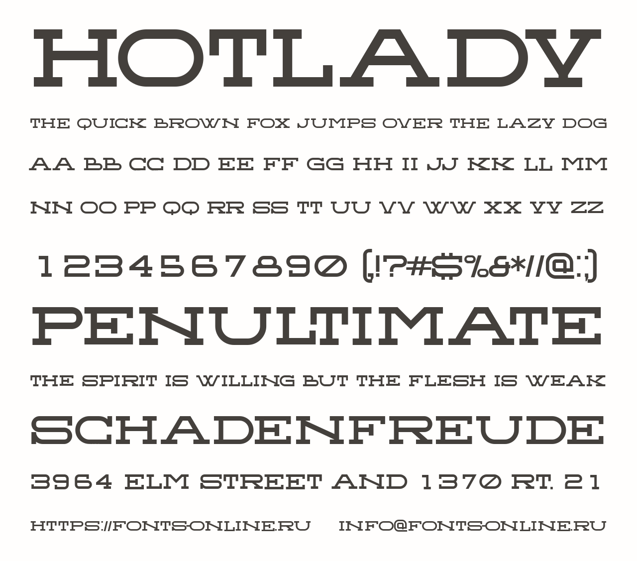 Шрифт Hotlady