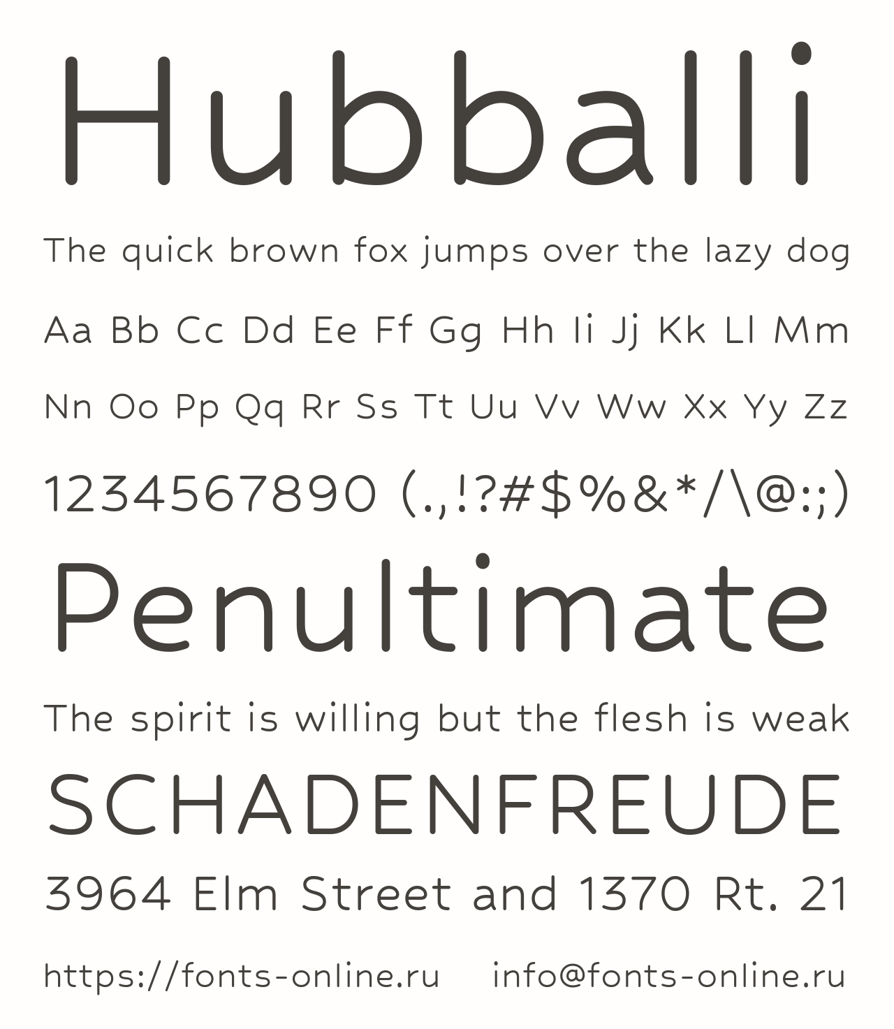 Шрифт Hubballi