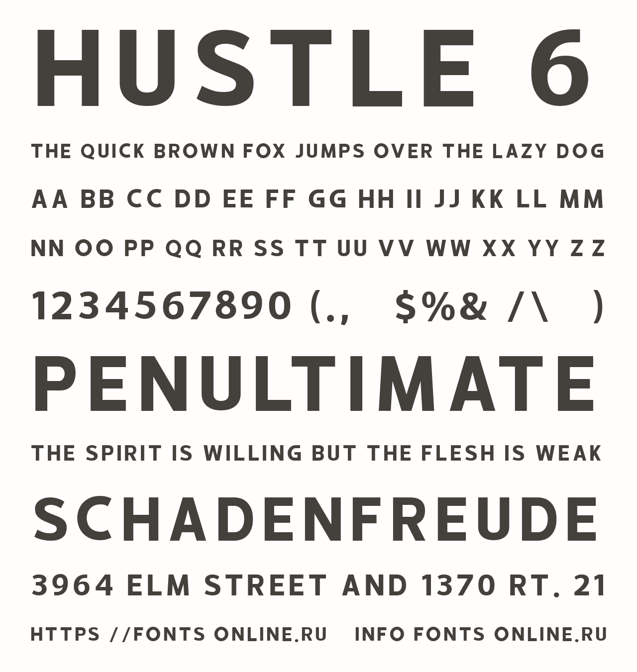 Шрифт hustle 6