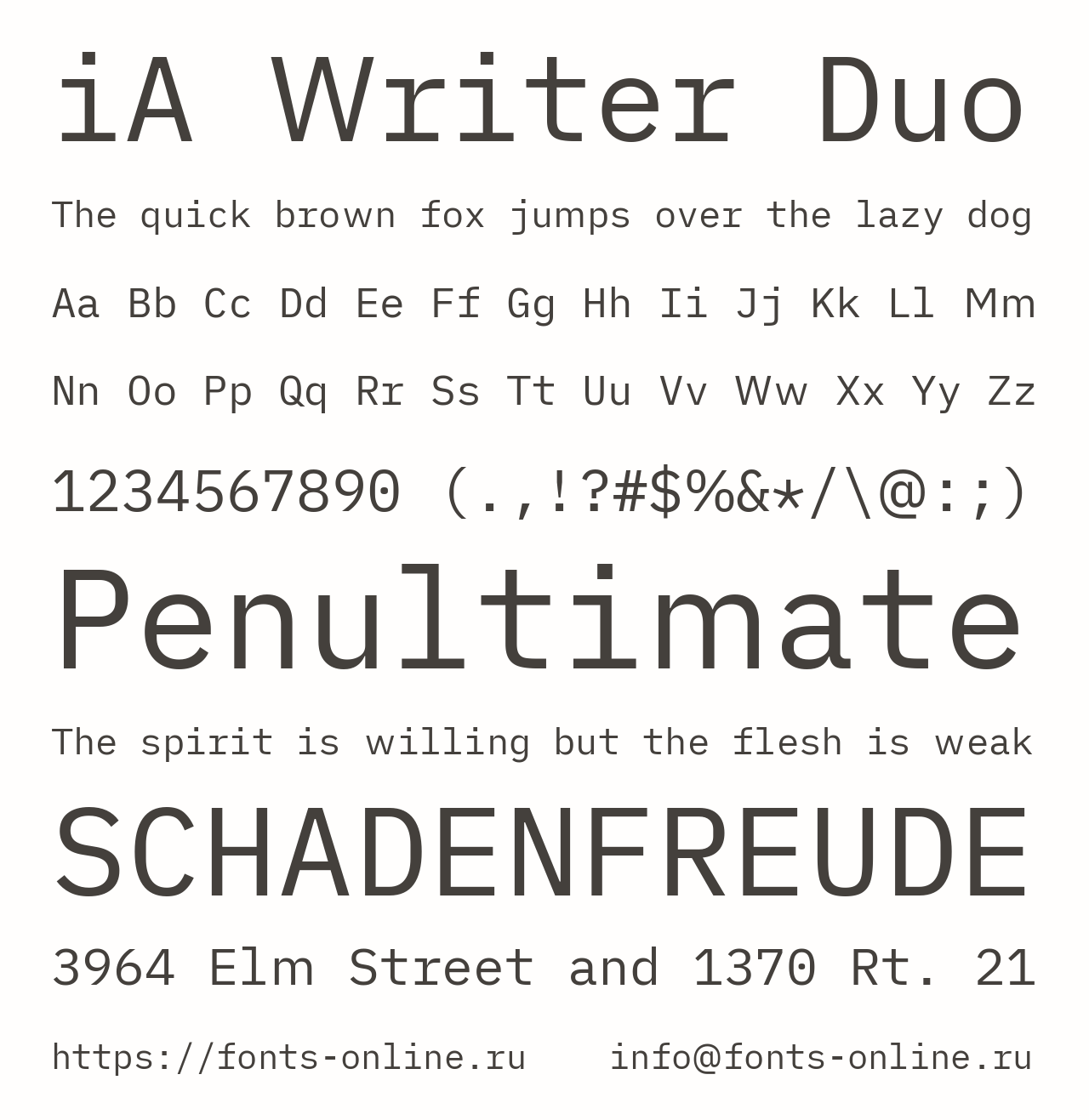 Шрифт iA Writer Duo