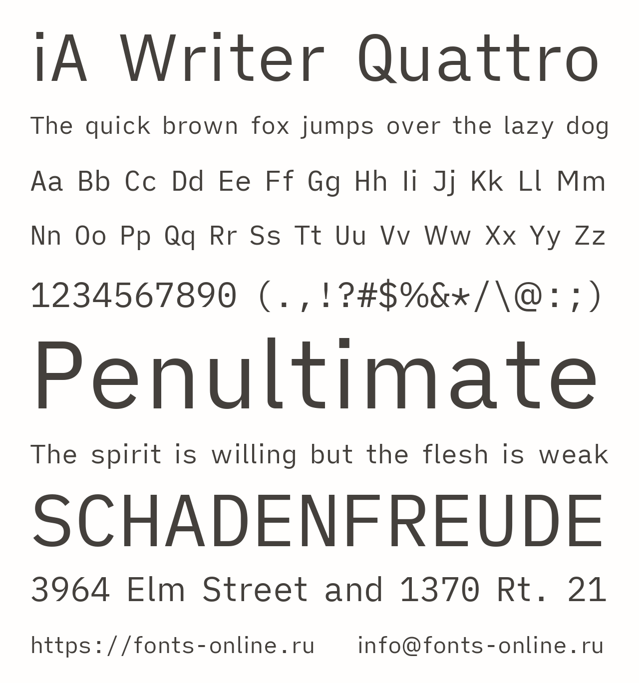 Шрифт iA Writer Quattro