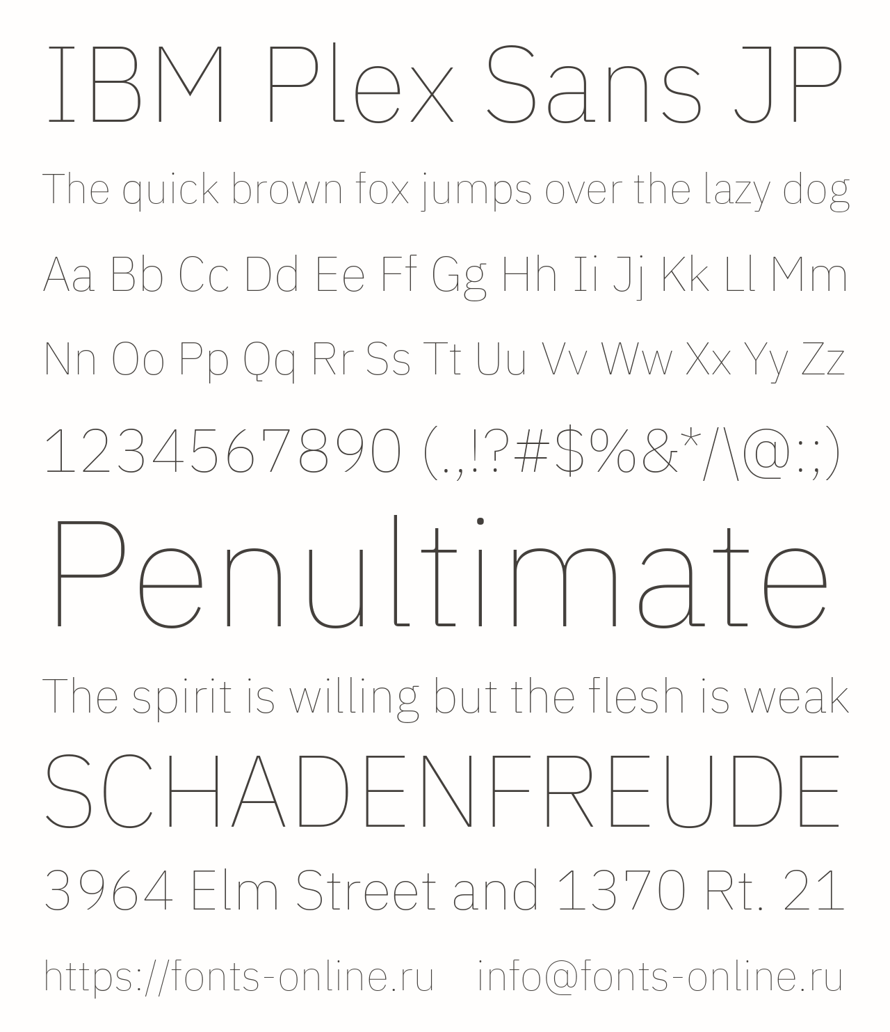 Шрифт IBM Plex Sans JP