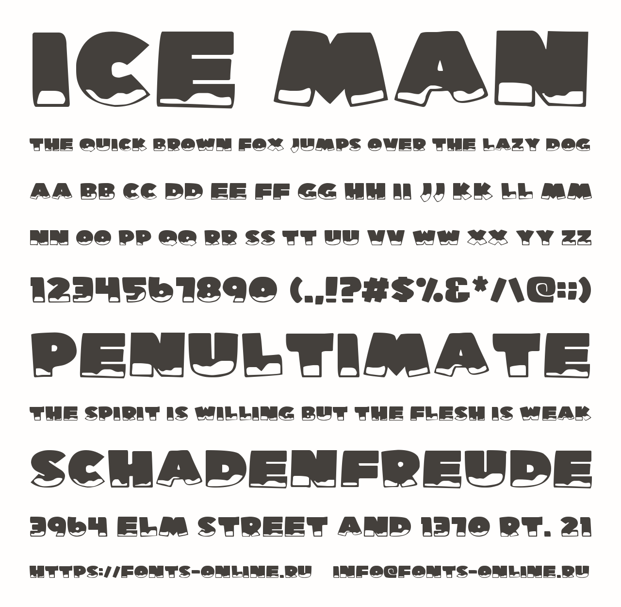 Шрифт Ice Man