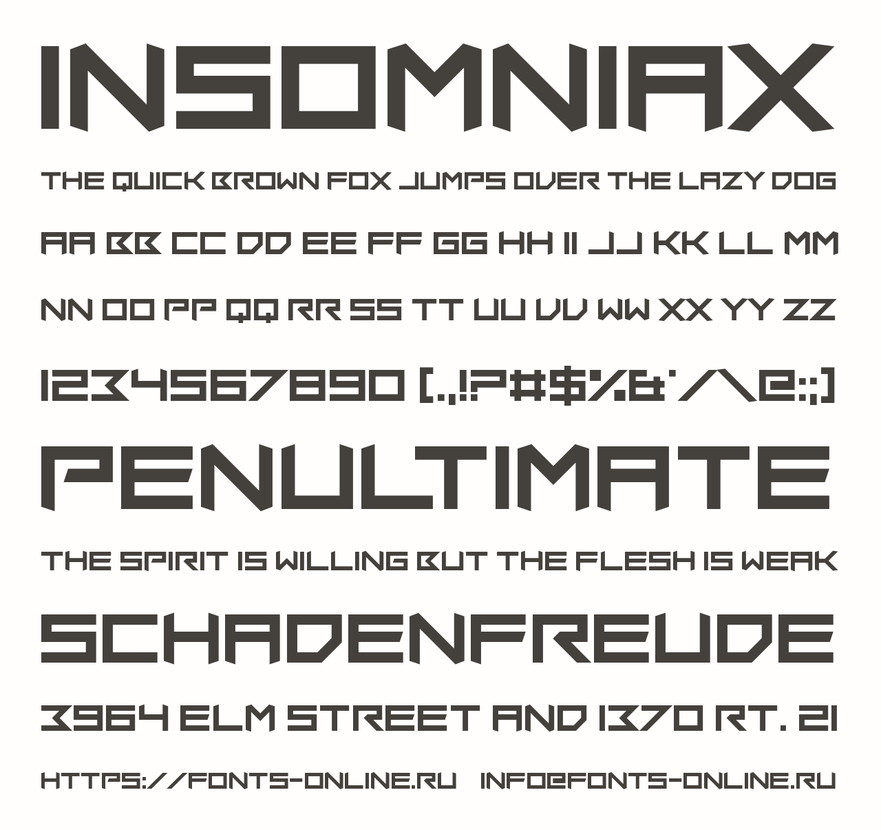insomniax font