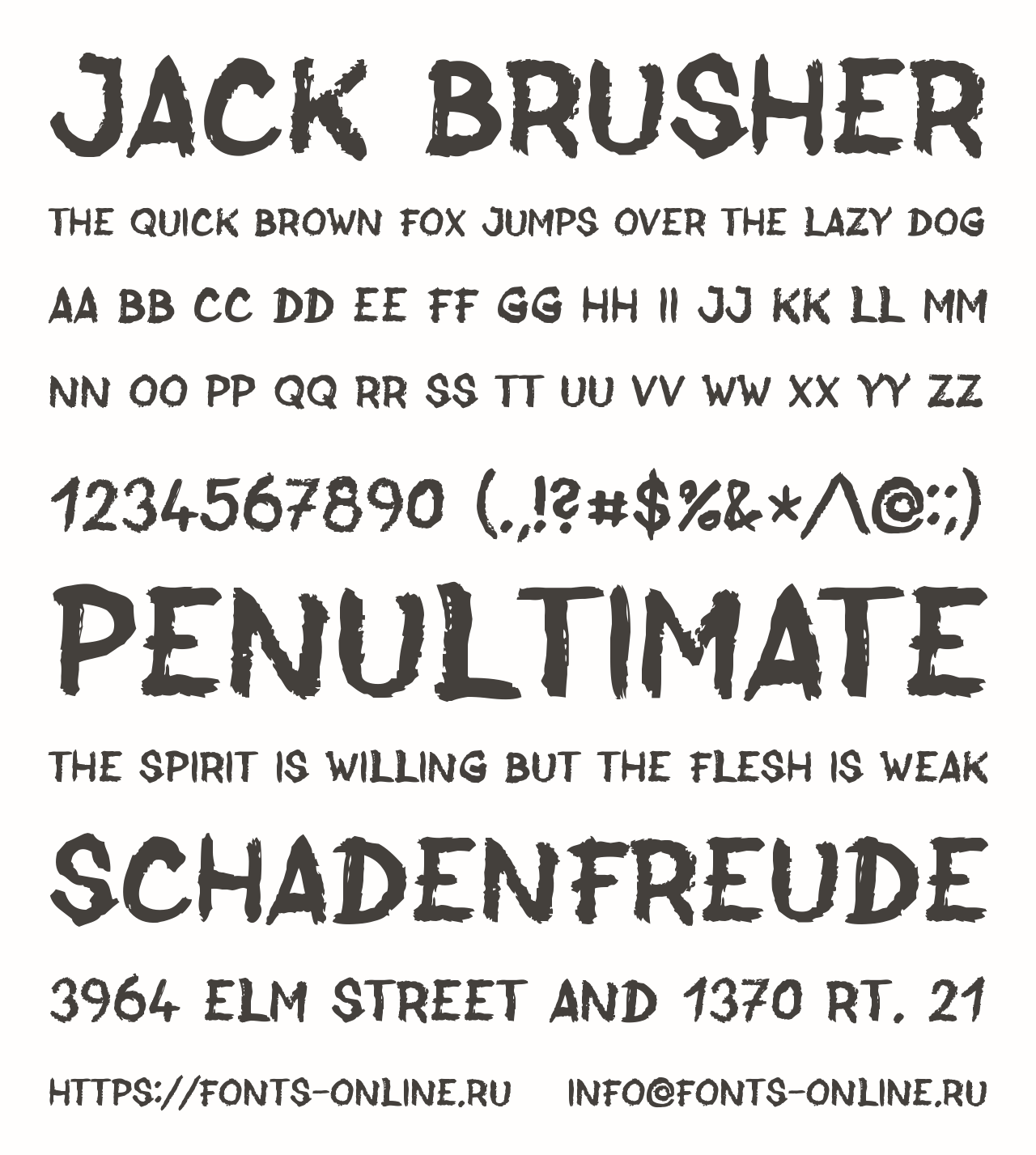 Шрифт Jack Brusher