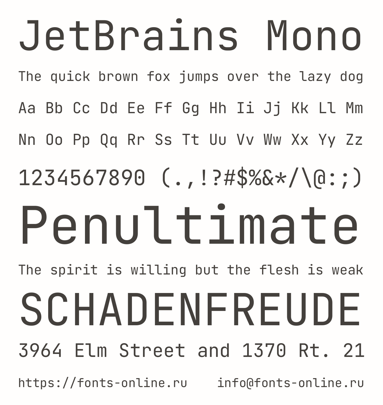 Шрифт JetBrains Mono