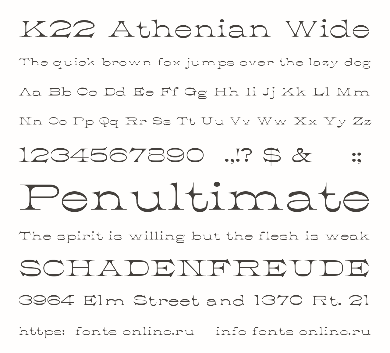 Wide fonts