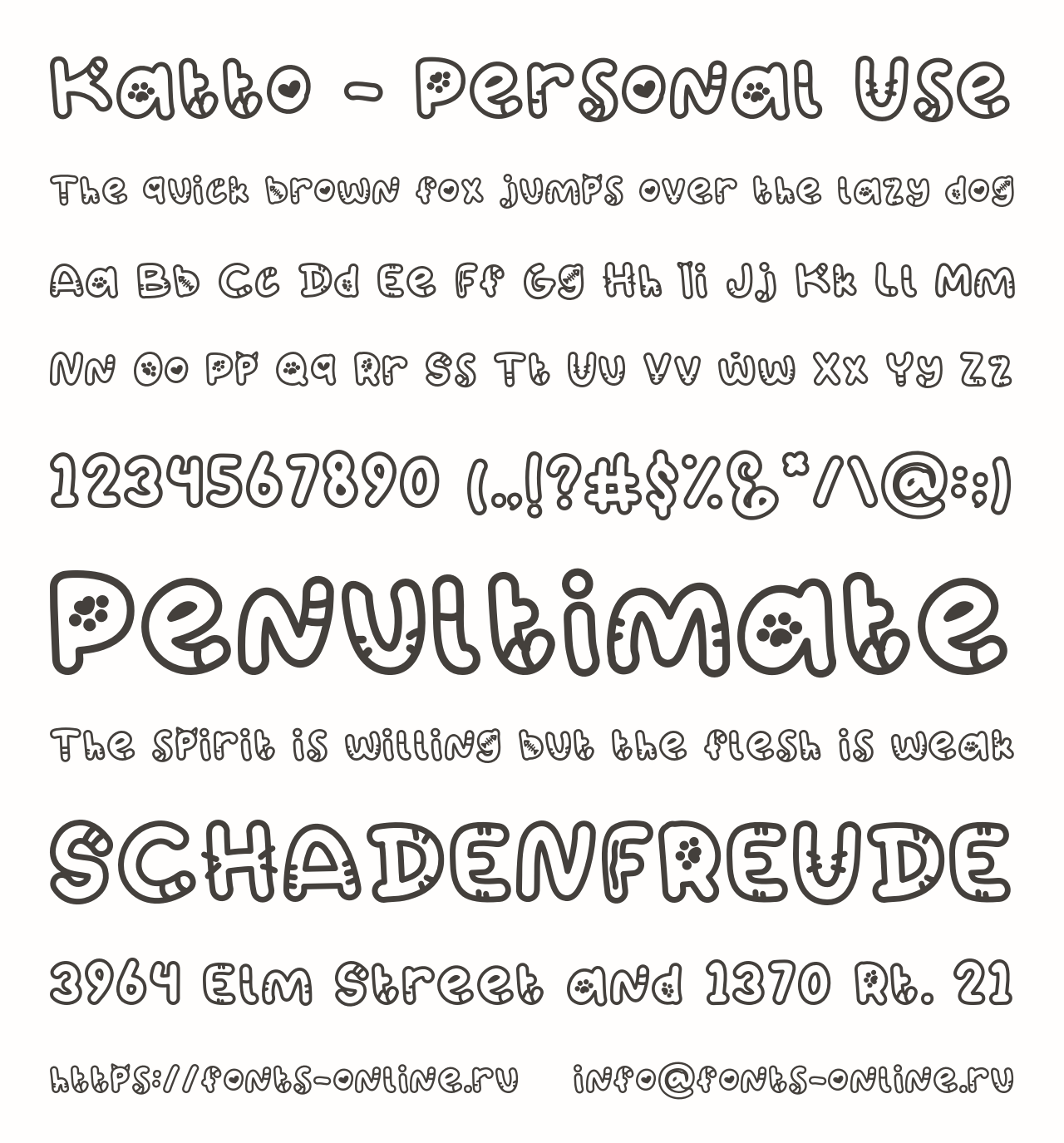Шрифт Katto - Personal Use