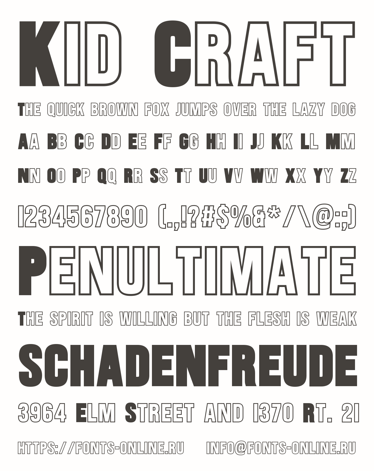 Шрифт Kid Craft