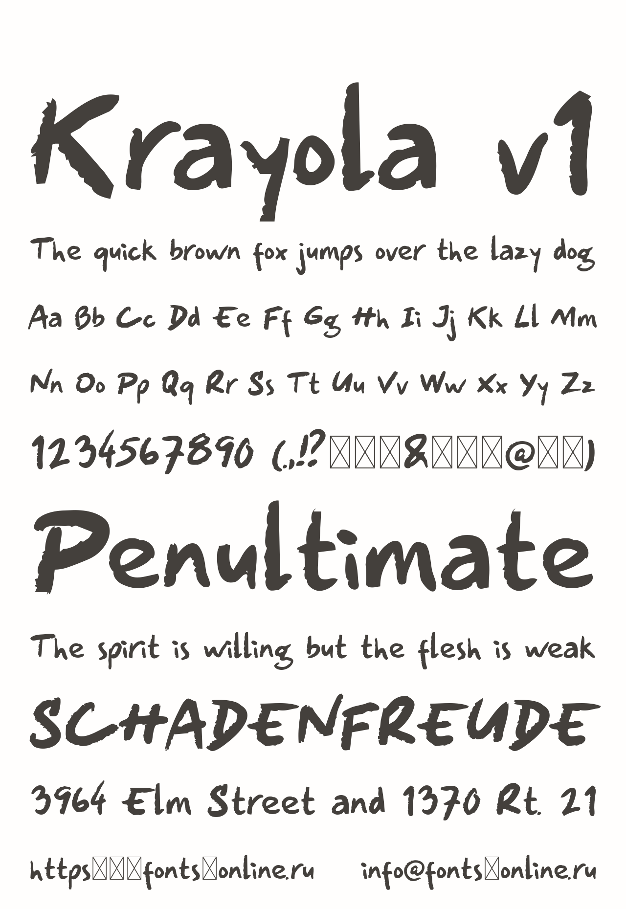 Шрифт Krayola v1