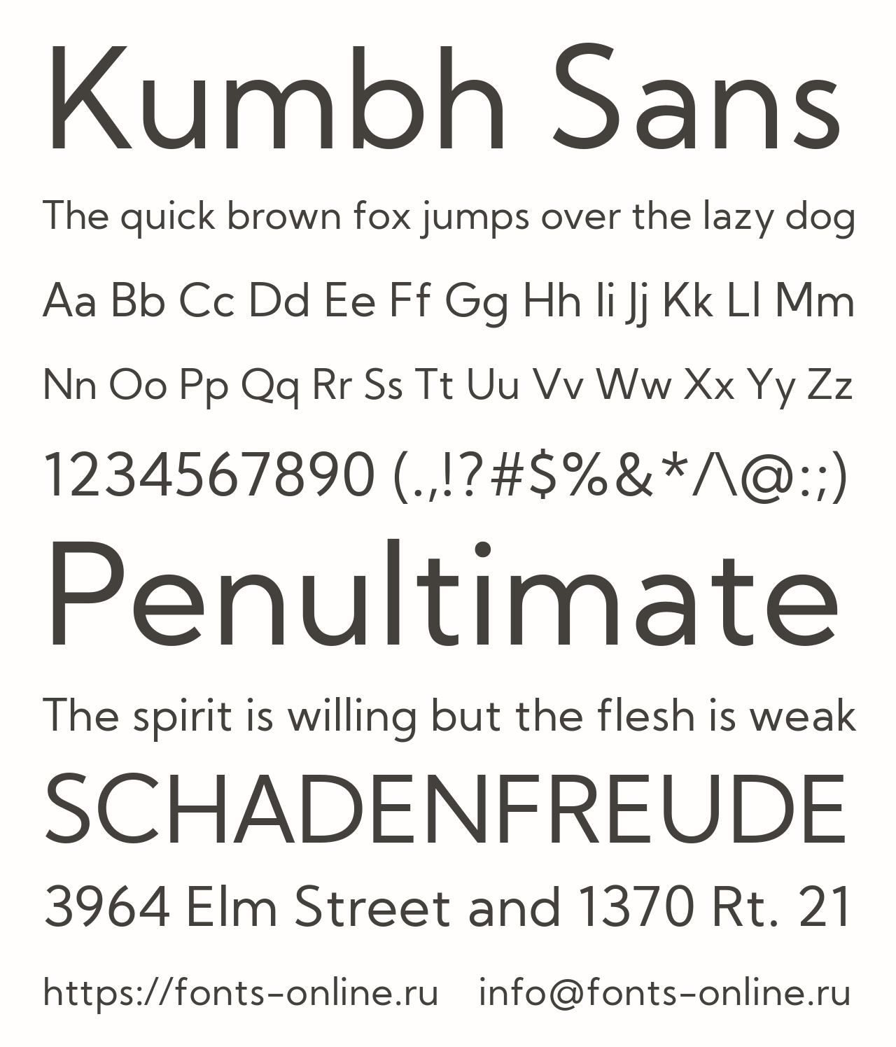 Шрифт Kumbh Sans