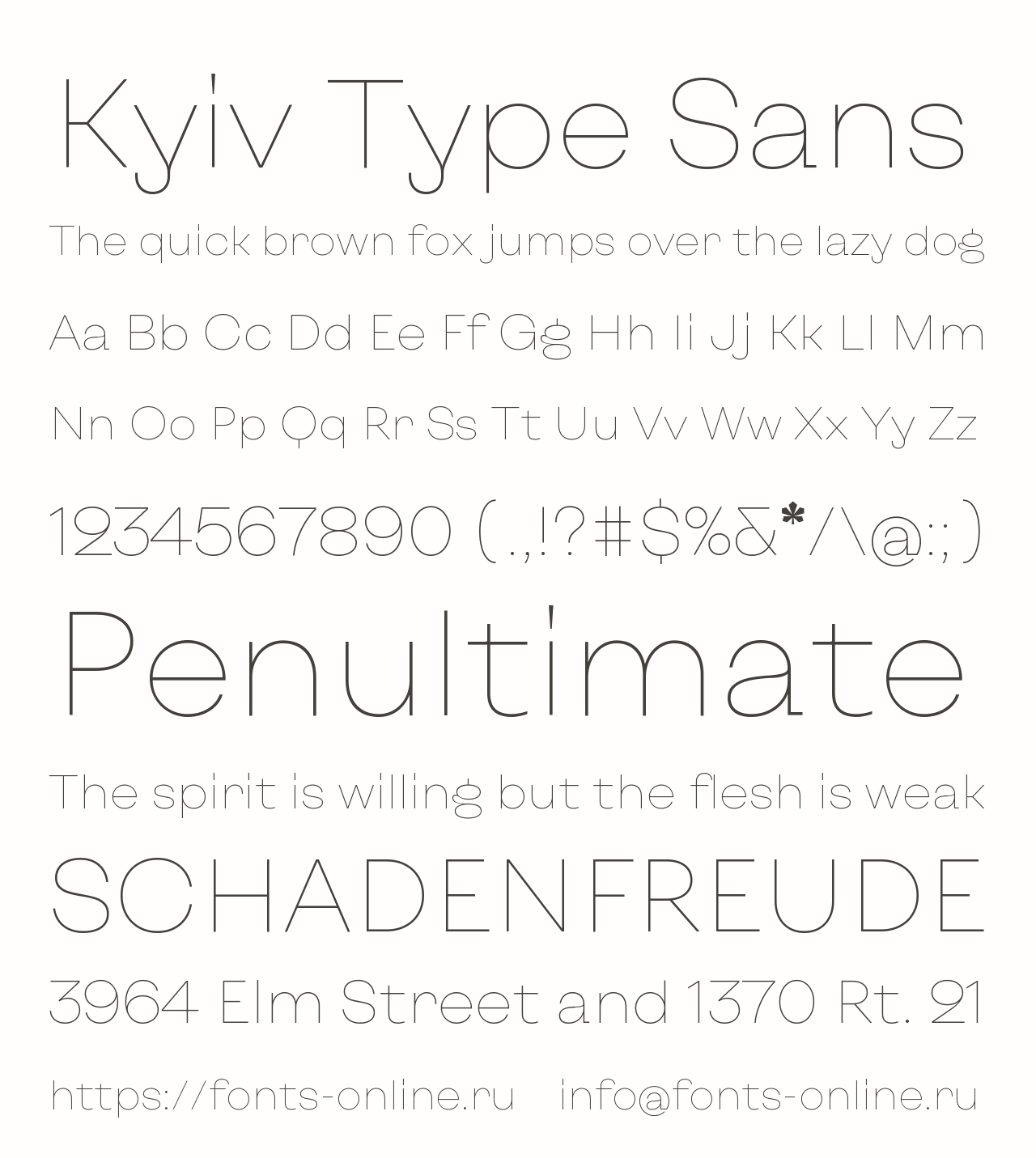 Шрифт Kyiv Type Sans