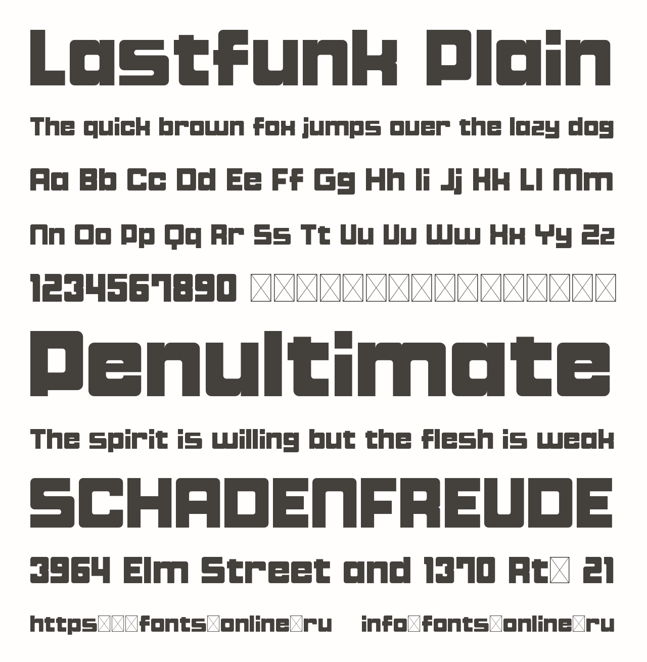 Шрифт Lastfunk Plain Шрифт Lastfunk Plain