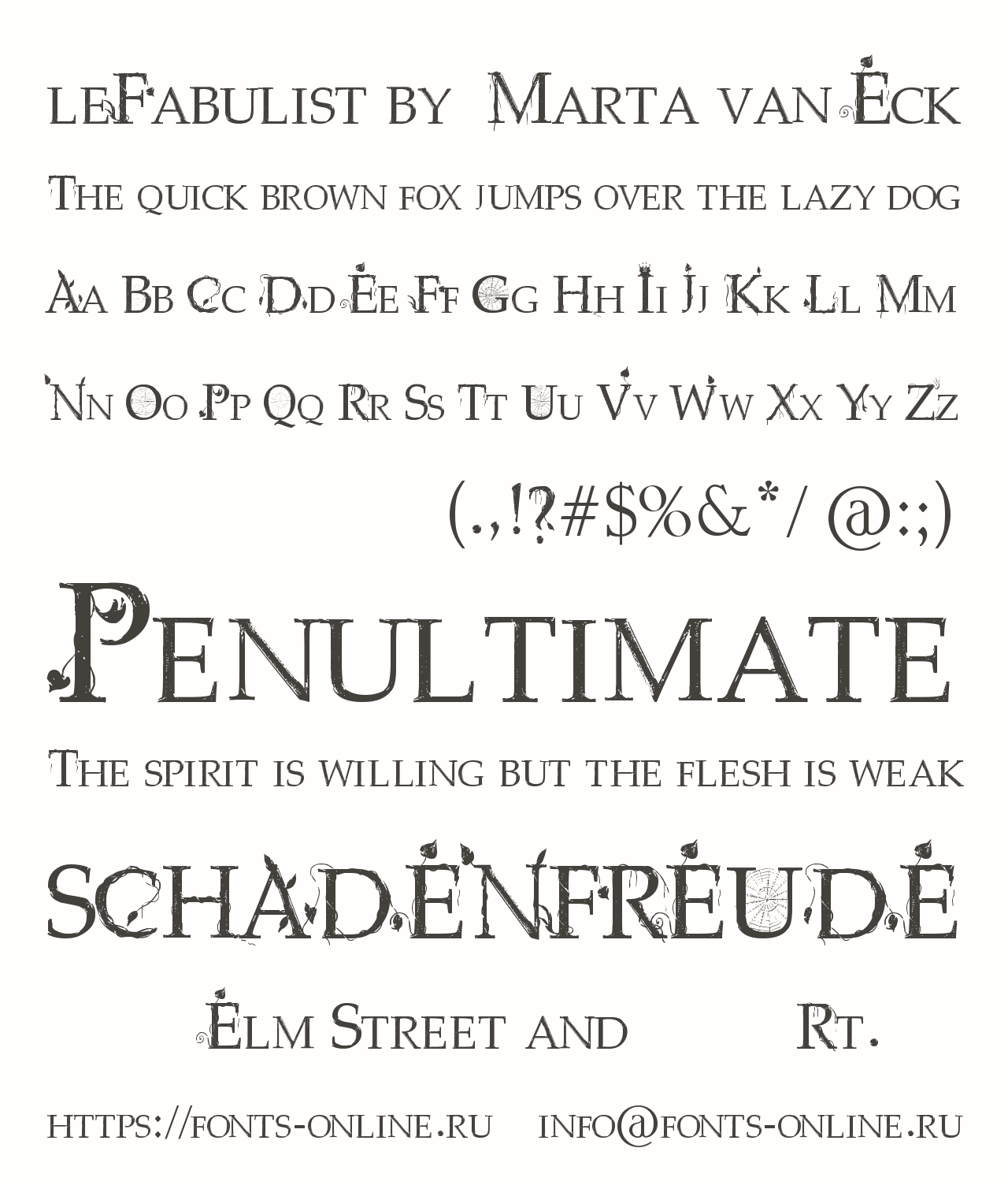 Шрифт leFabulist by  Marta van Eck