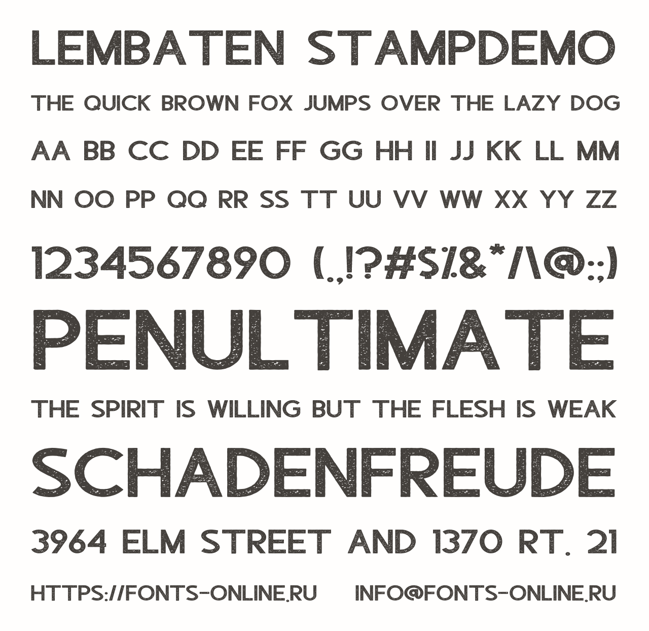 Шрифт Lembaten StampDemo