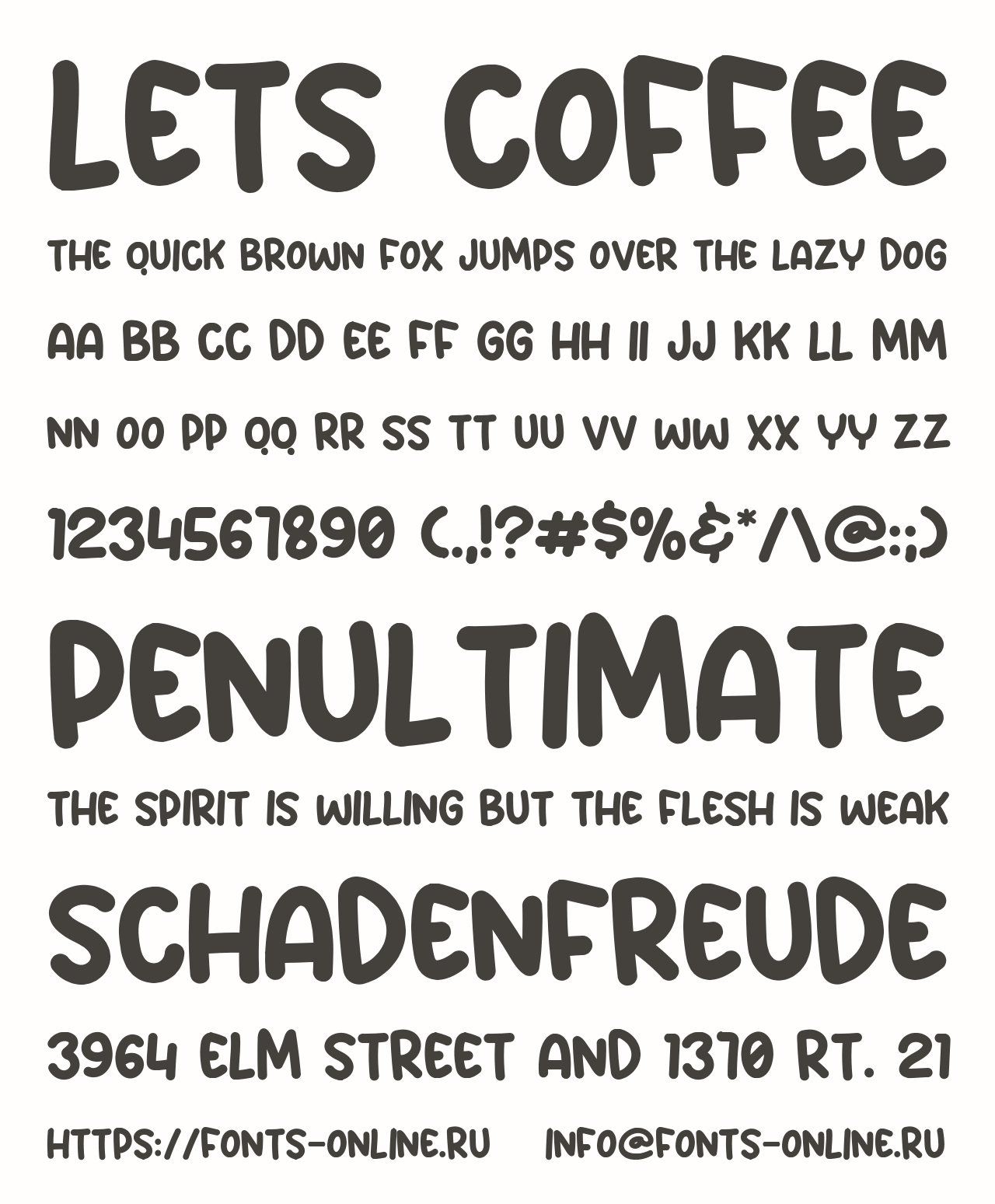 Шрифт Lets Coffee