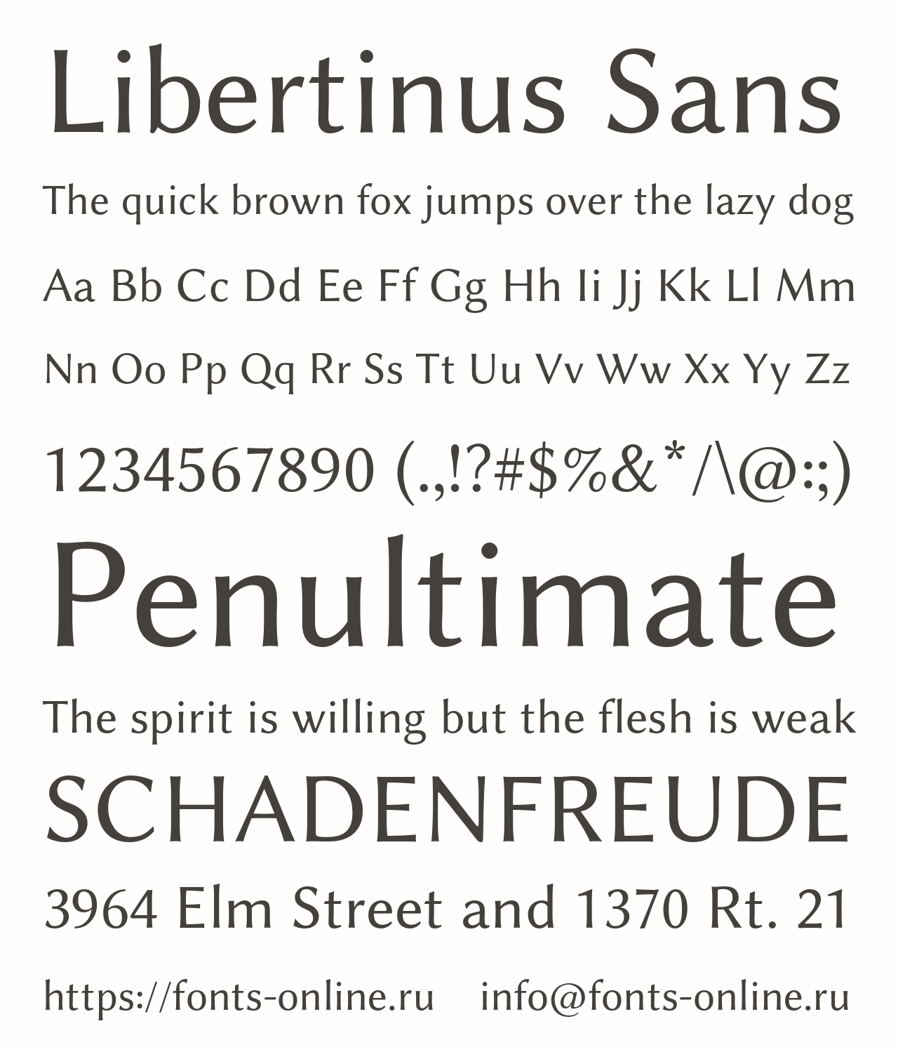 Шрифт Libertinus Sans