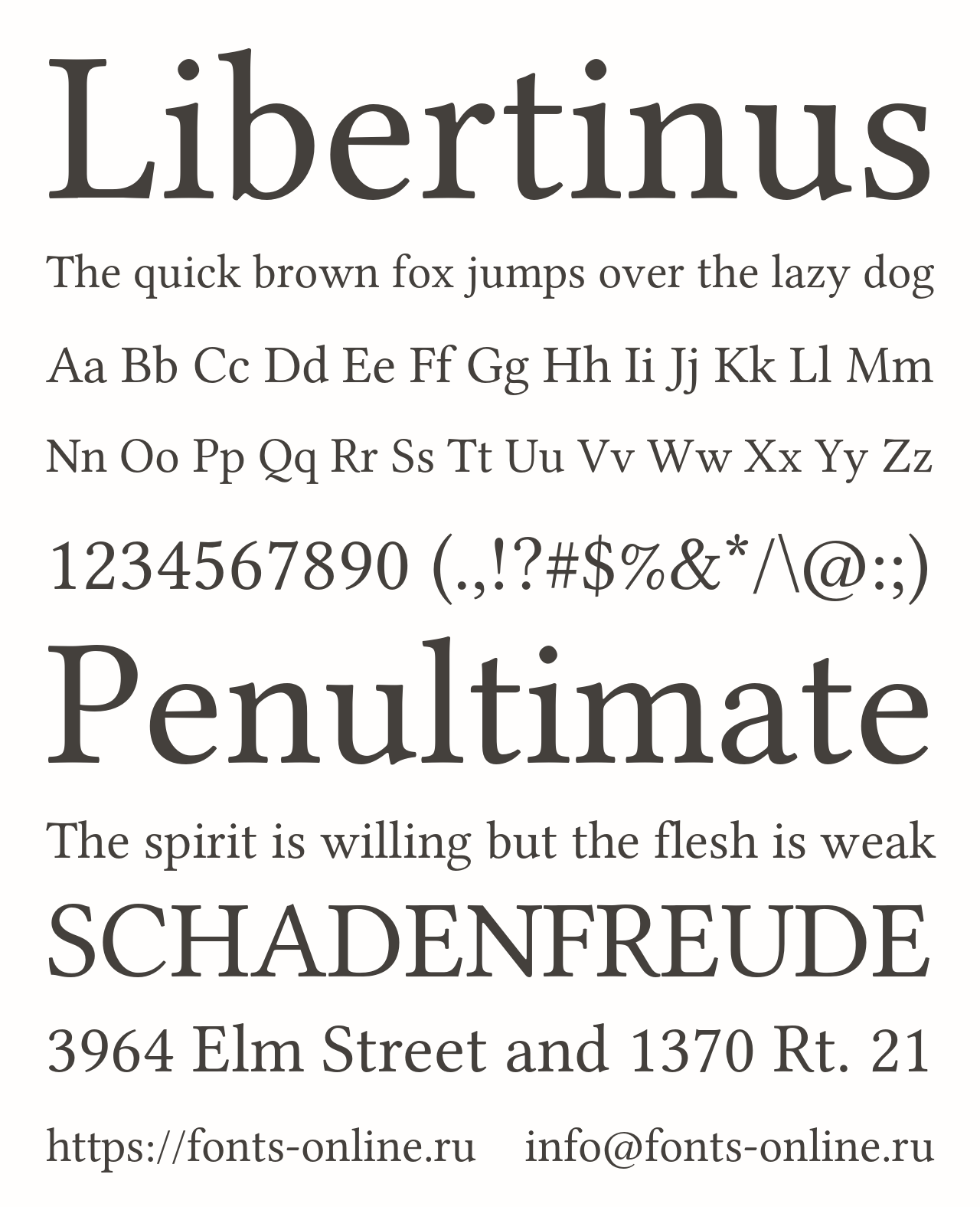 Шрифт Libertinus