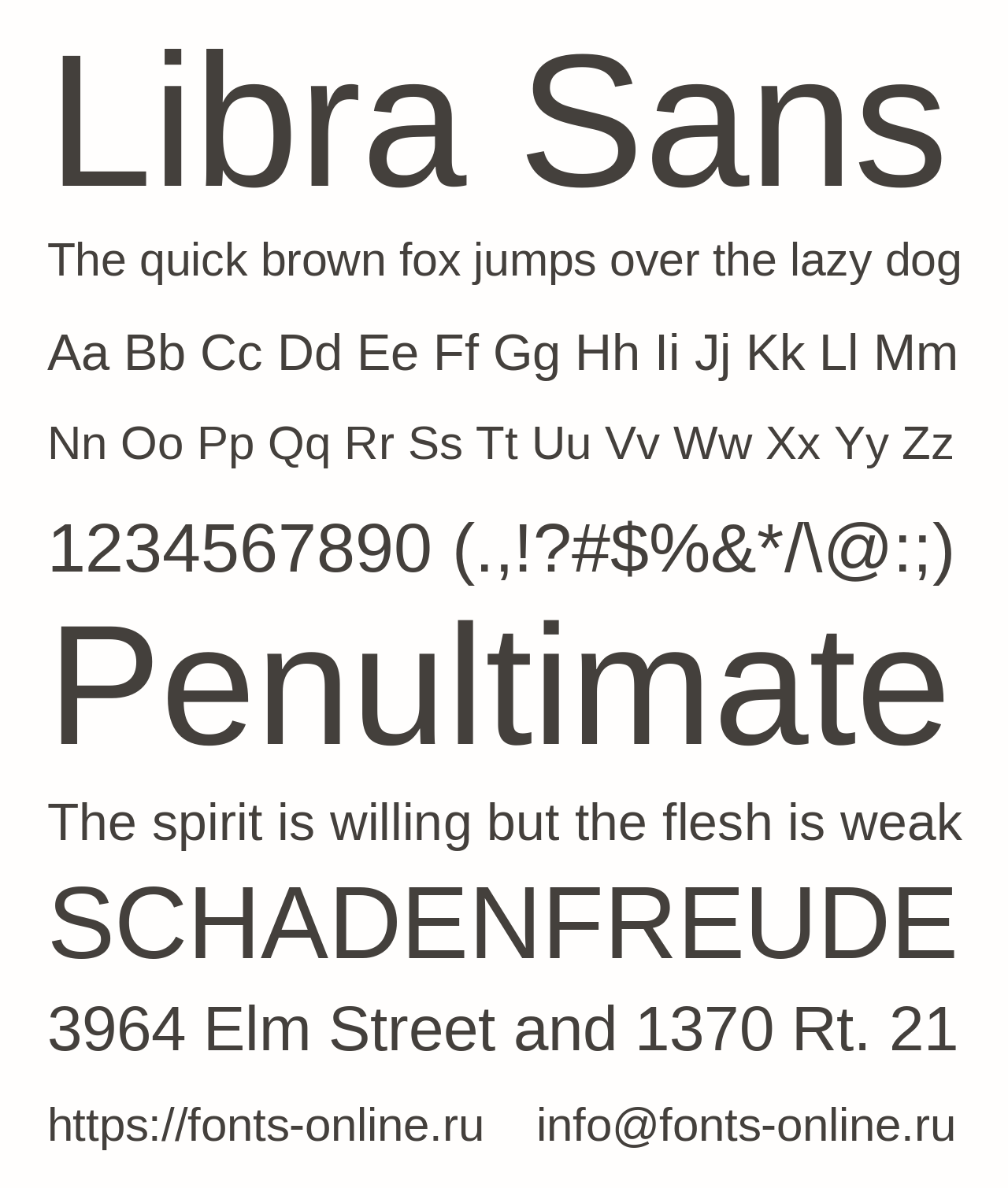 Шрифт Libra Sans