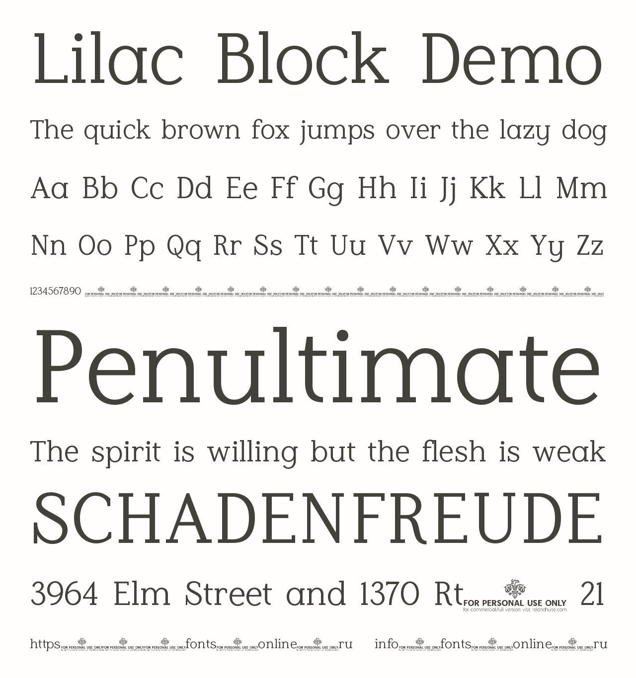 Шрифт Lilac Block Demo