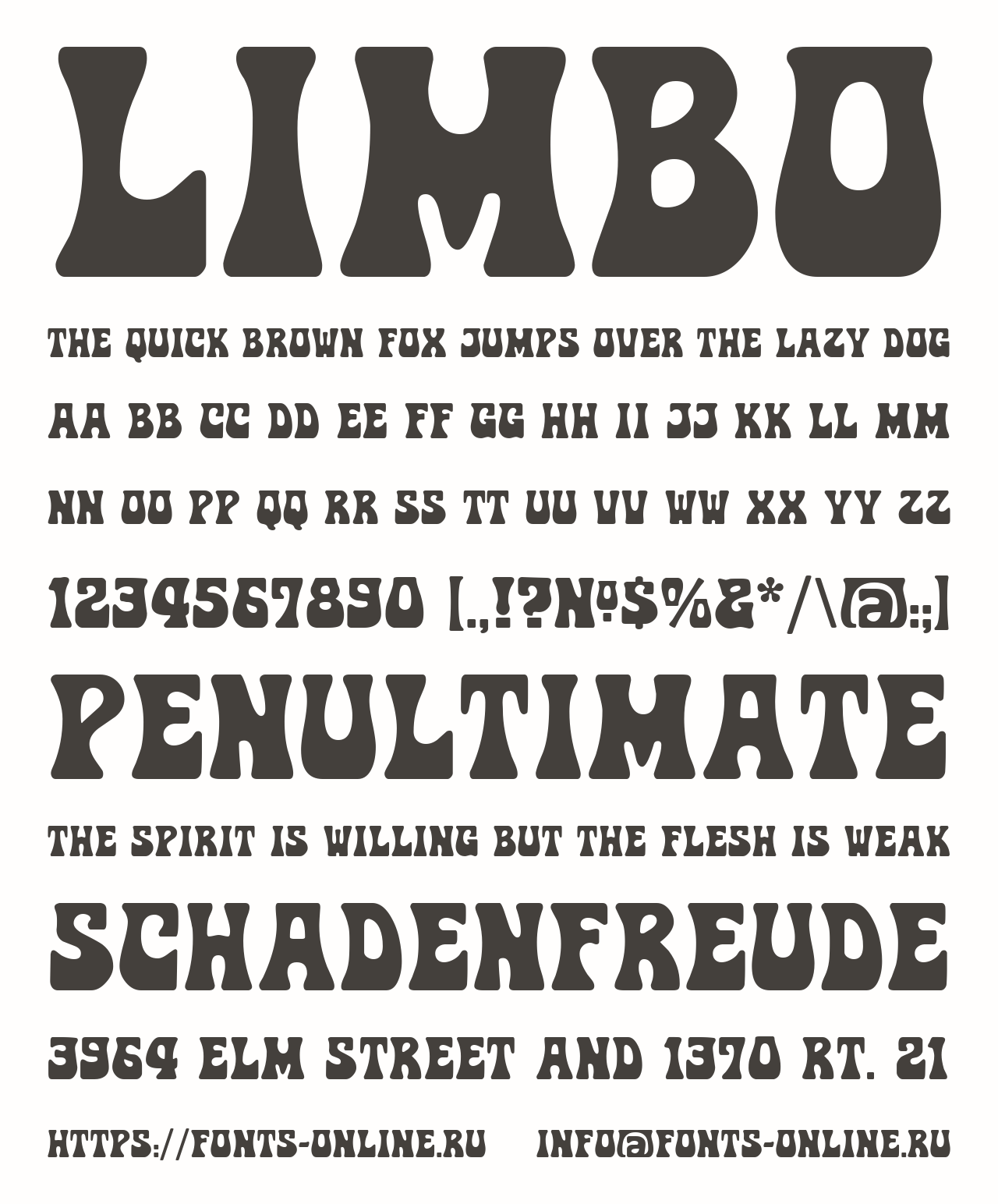 Шрифт Limbo