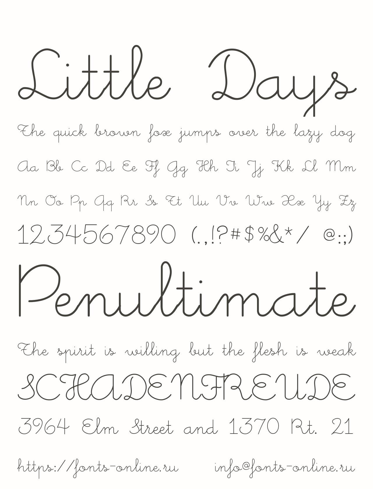 Шрифт Little Days