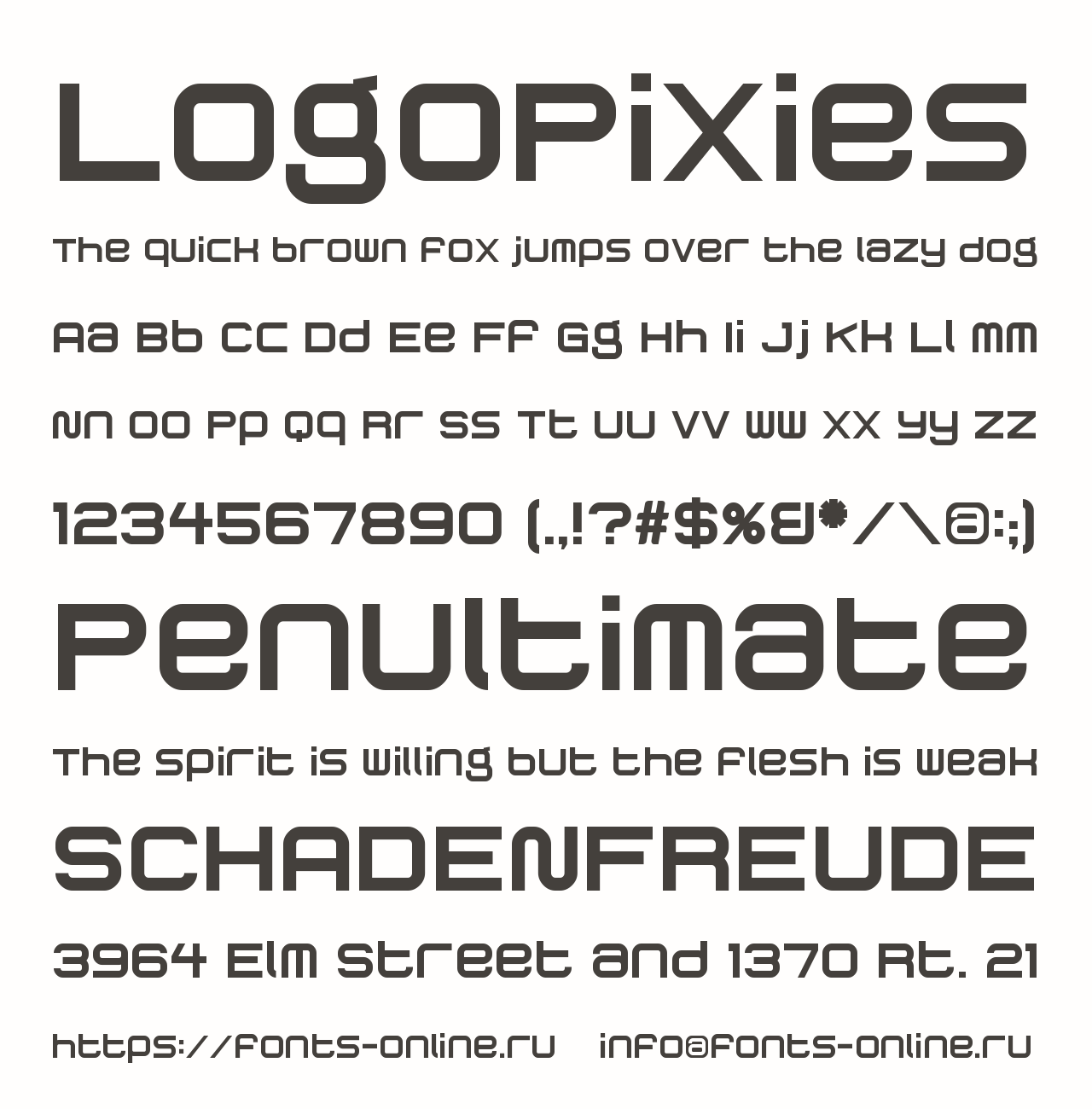 Шрифт LogoPixies