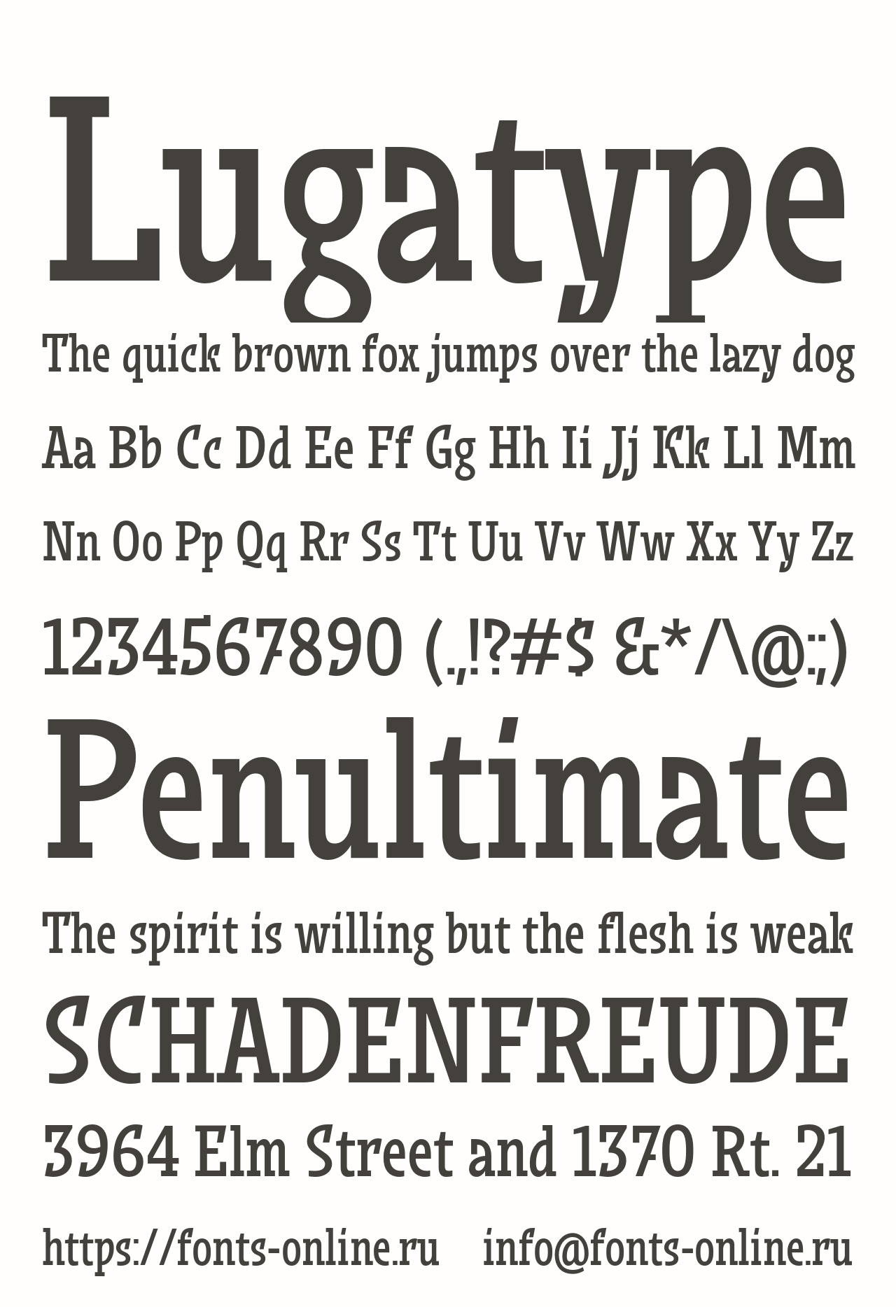 Шрифт Lugatype