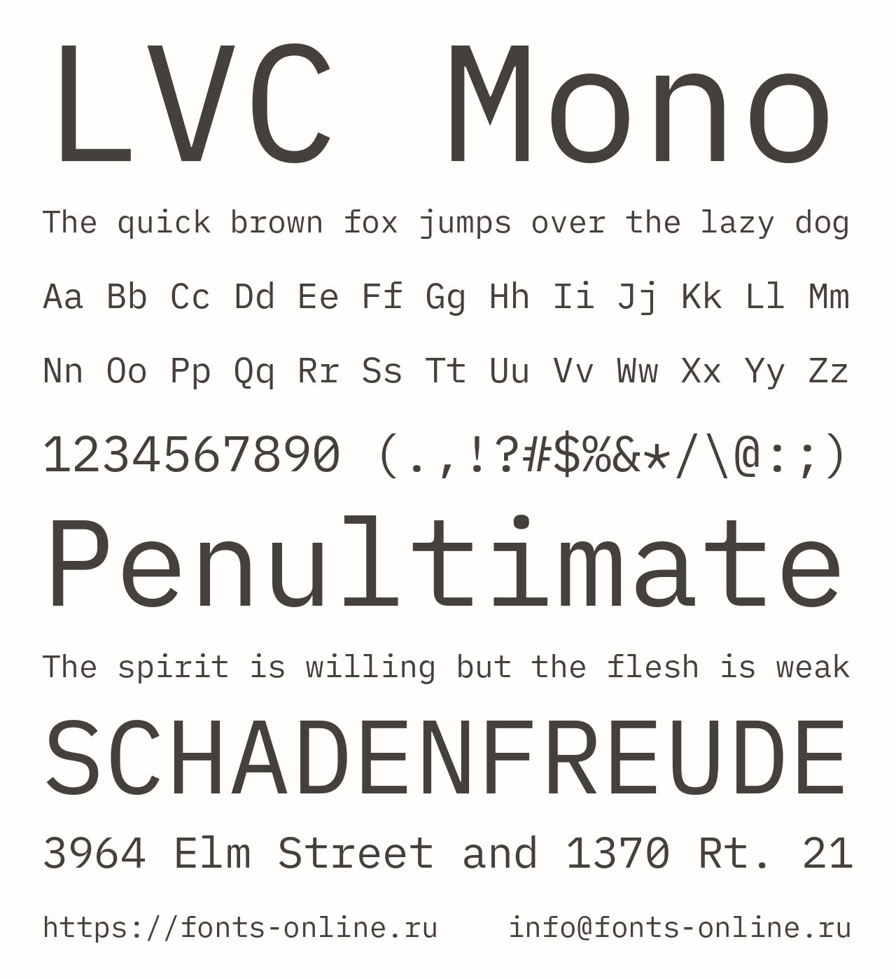 Шрифт LVC Mono
