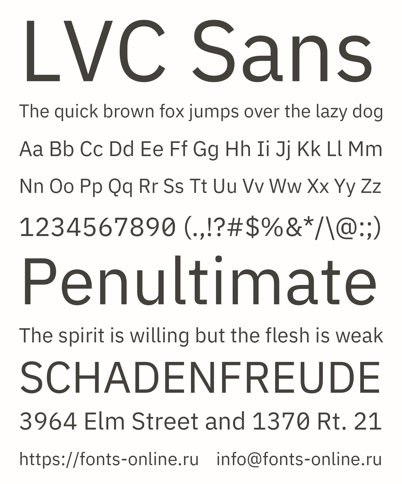 Шрифт LVC Sans