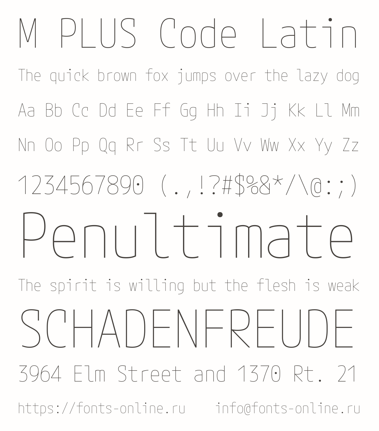 Шрифт M PLUS Code Latin