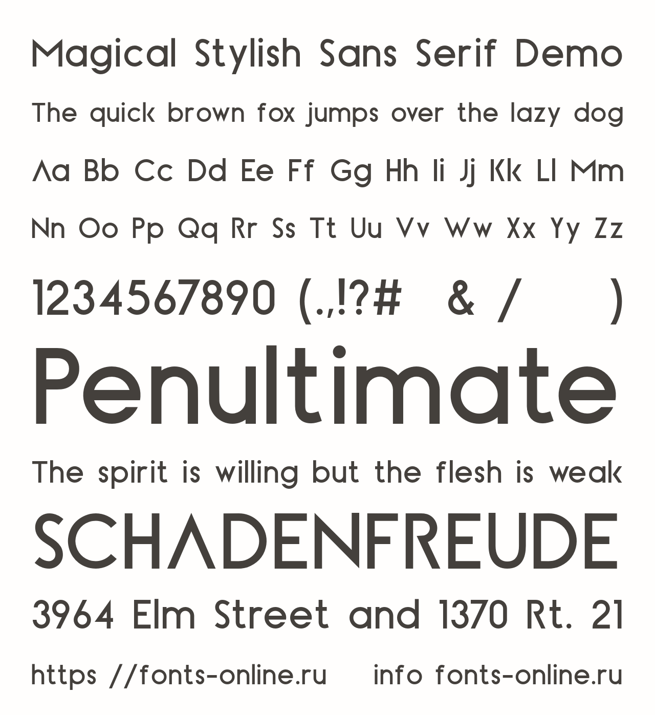 Шрифт Magical Stylish Sans Serif Demo