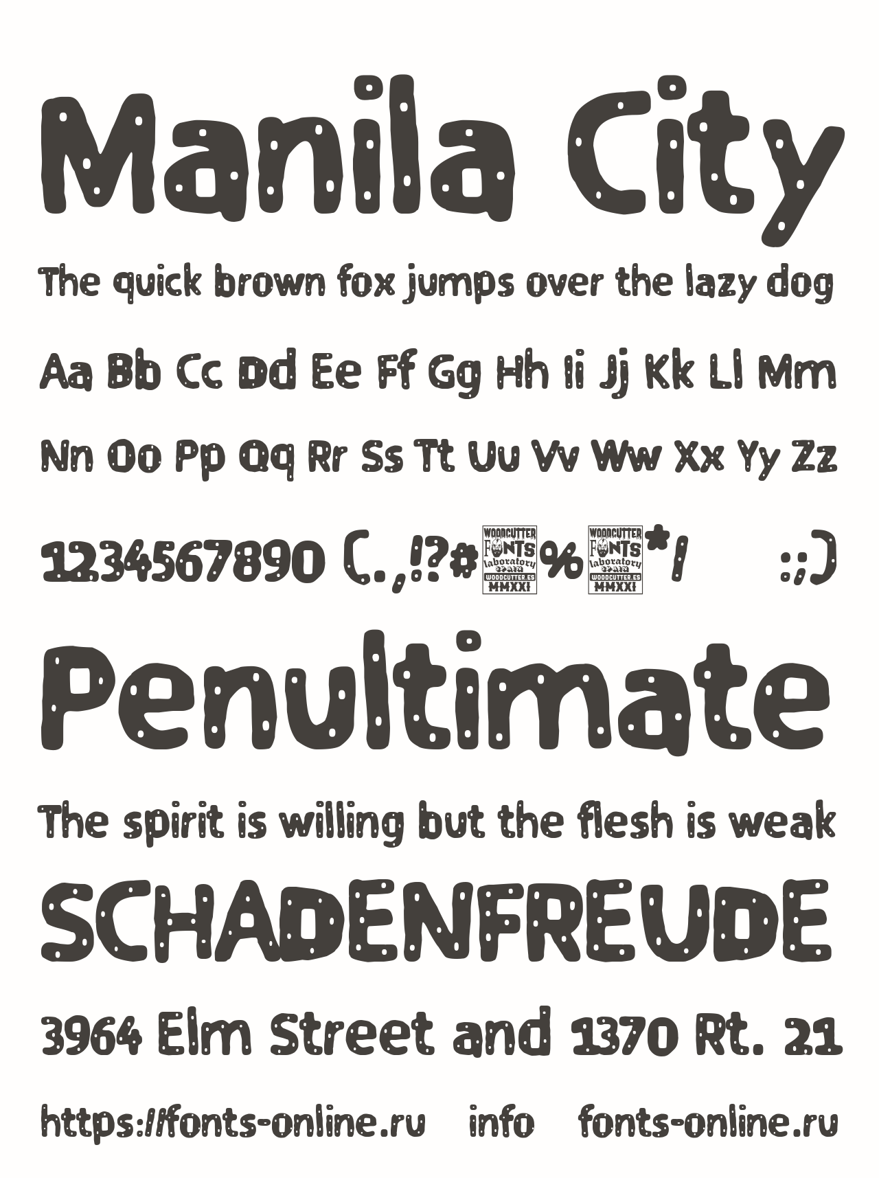 Шрифт Manila City