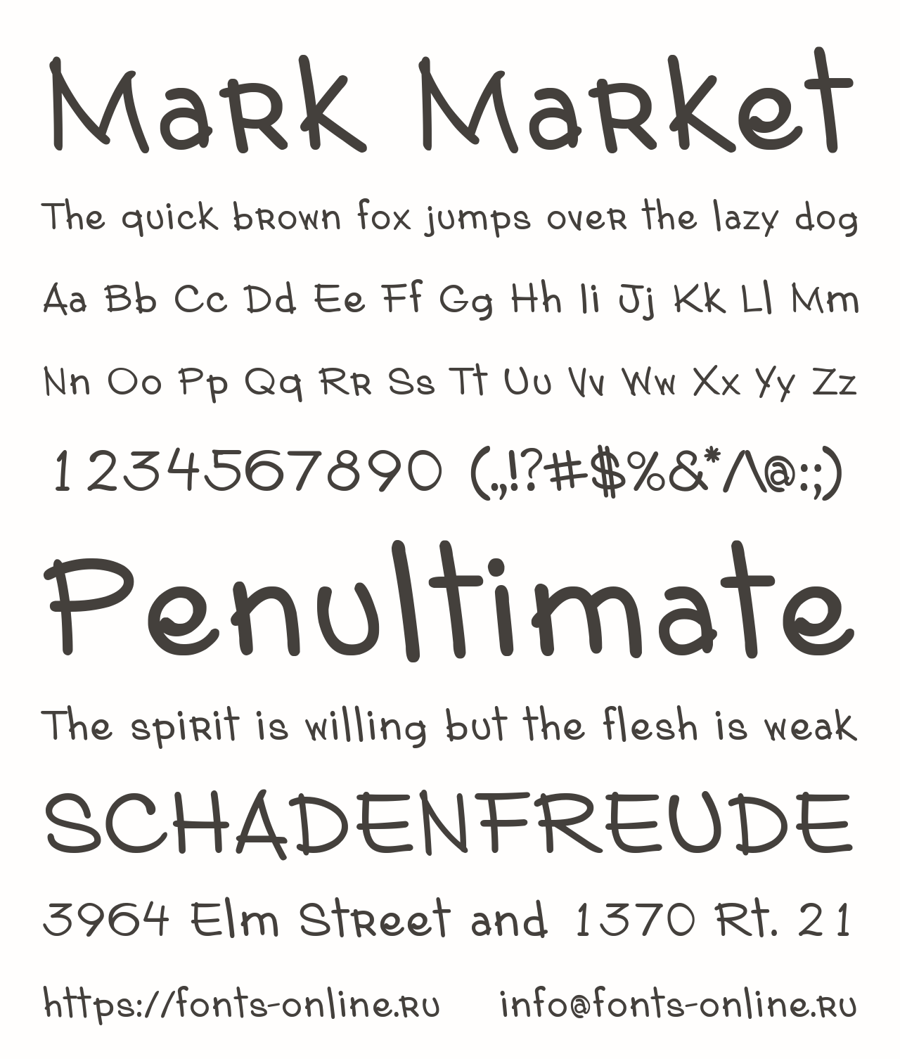 Шрифт Mark Market