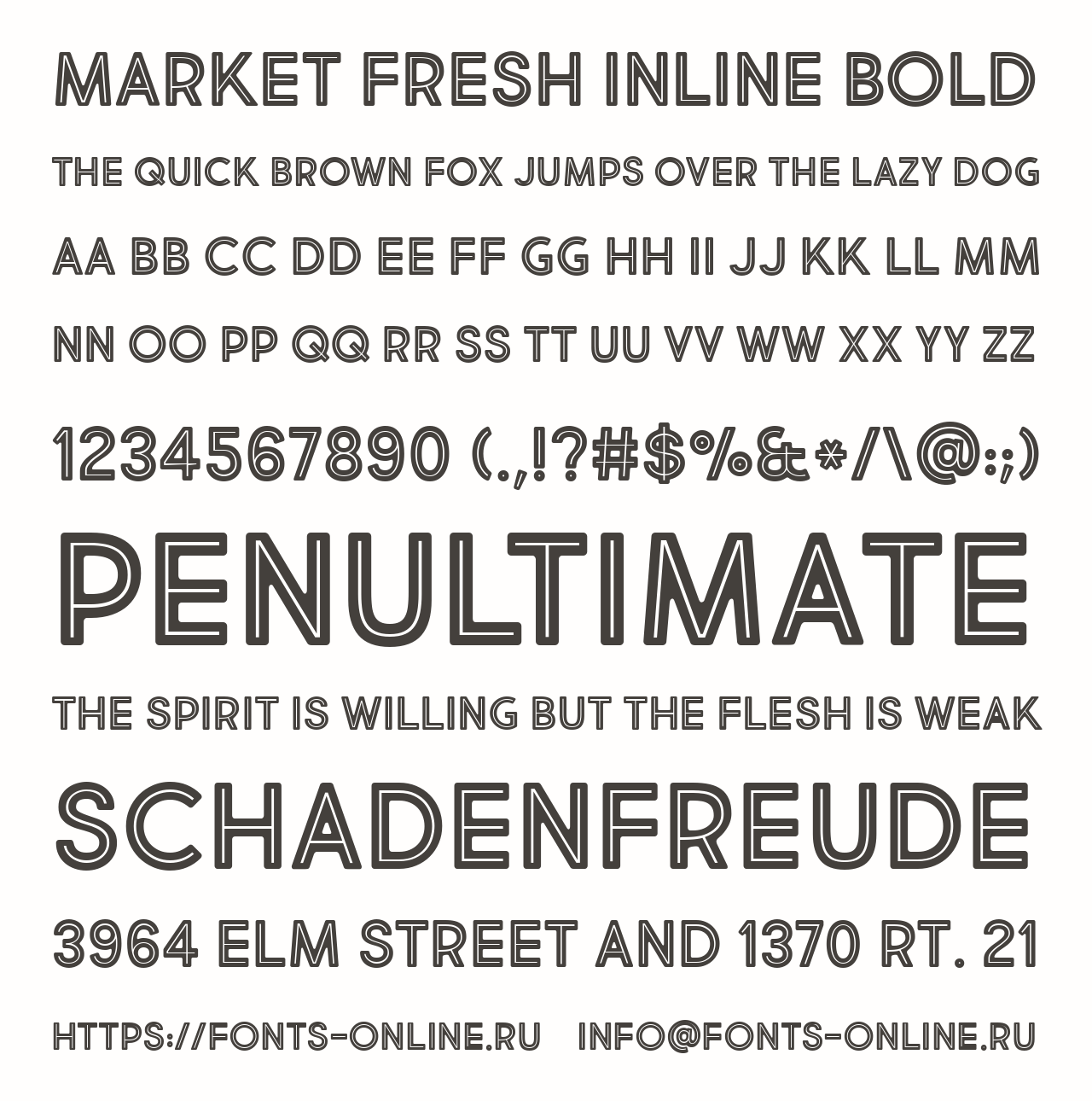 Шрифт Market Fresh Inline Bold